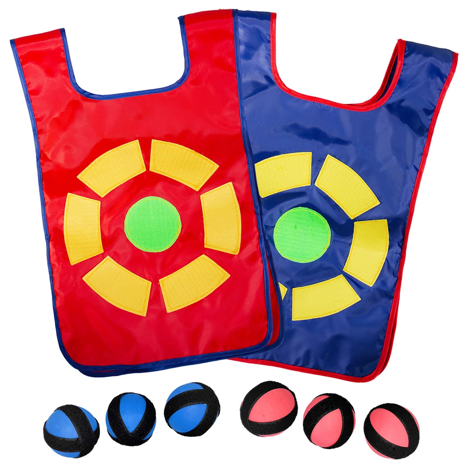 Ultimate Dodgeball Game for Kids | 2-Player Toy Set 2 Vests, 6 Dodge Balls, & Drawstring Bag | Fun Dodge Tag Game for Indoor and Outside | Gift for Boys and Girls 6+ Years