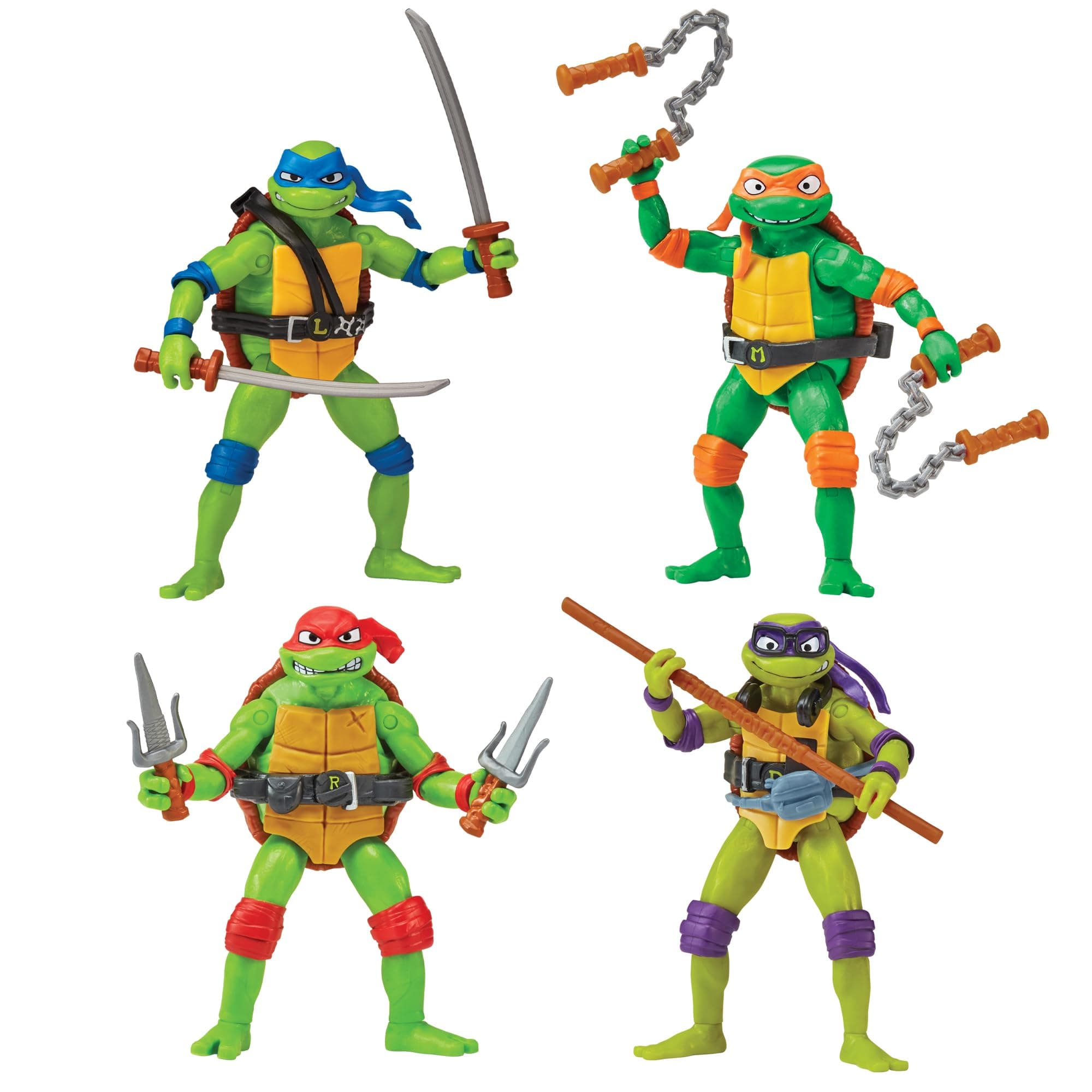 Playmates Toys Teenage Mutant Ninja Turtles Mutant Mayhem Basic Figure Turtle 4-Pack