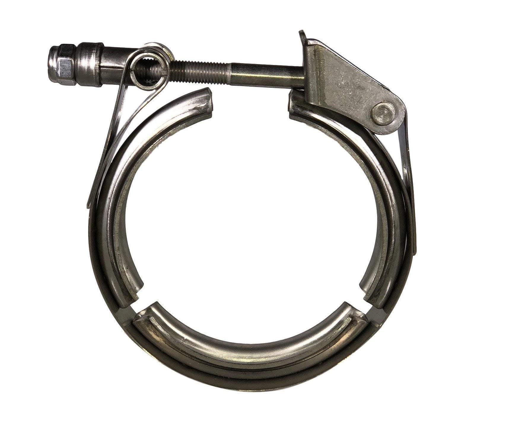 2.25" V Band Clamp Stainless Steel Quick Release Turbo Exhaust V-Band Clamps for Flange, Downpipe, Exhaust Pipe