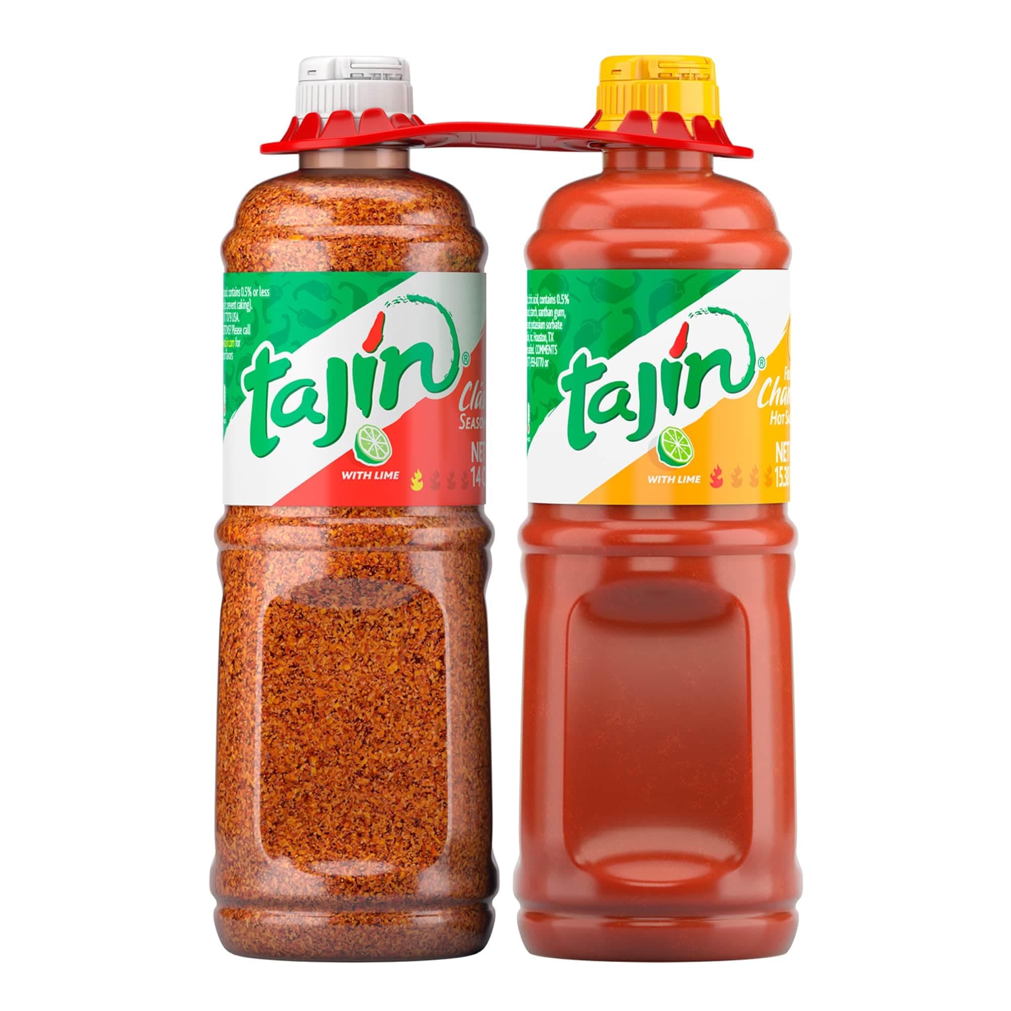 Tajin Clásico Seasoning 14oz and Tajín Fruity Chamoy Sauce 15.38oz Bundle (Pack of 2)