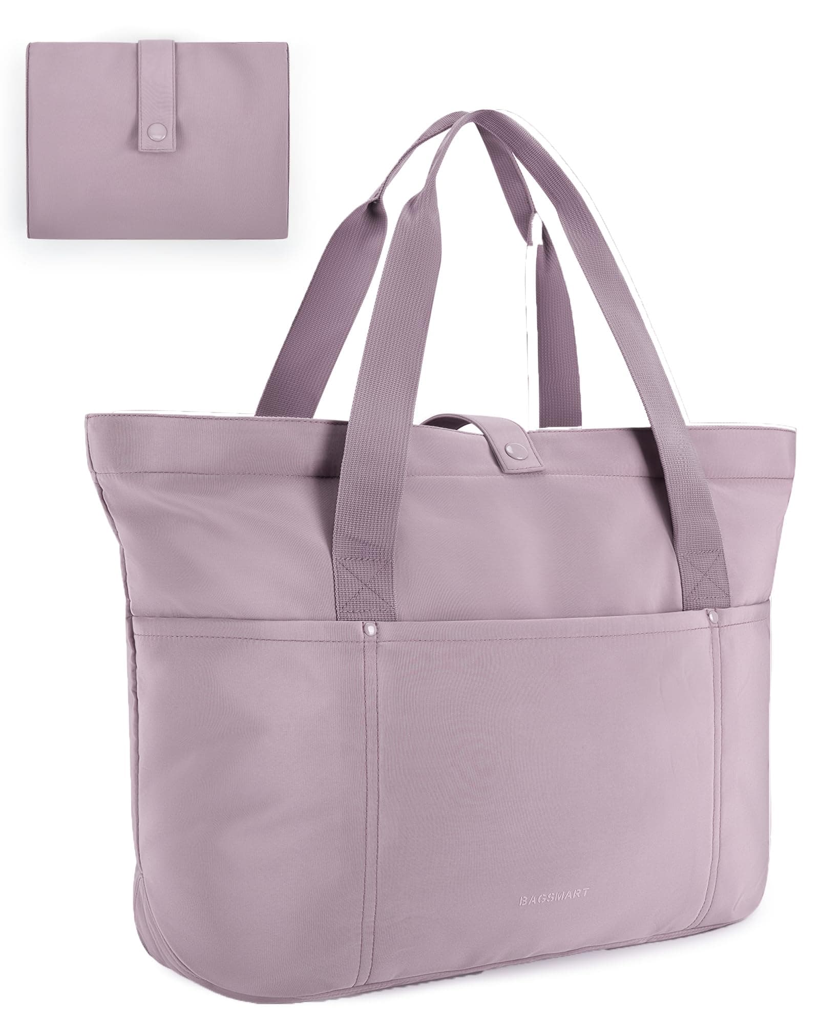 Tote Bag for Women, Foldable Tote Bag With Zipper Travel Large Shoulder Bag Handbag for Work