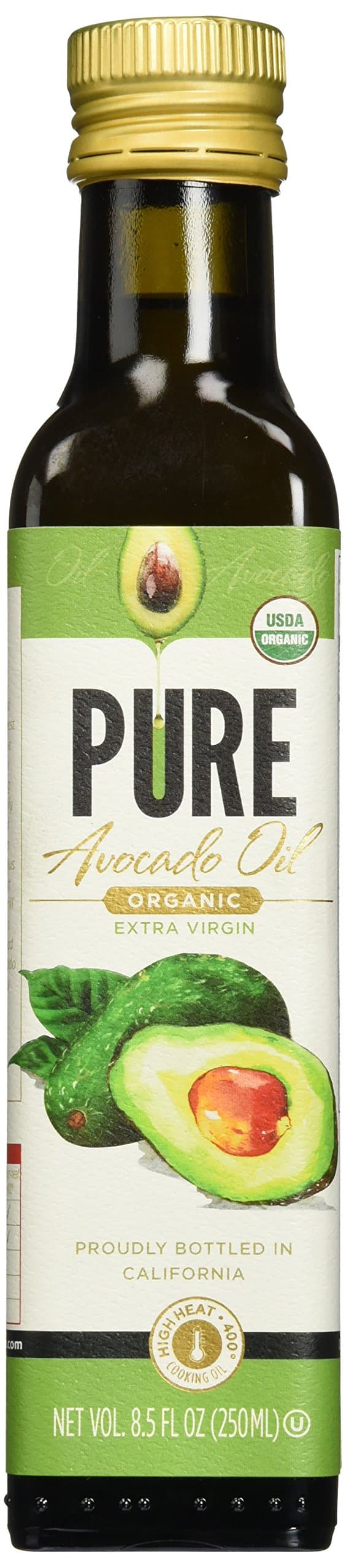 PURE Certified Organic Extra Virgin Avocado Oil, 250 ML (8.5 Fl. Oz.)