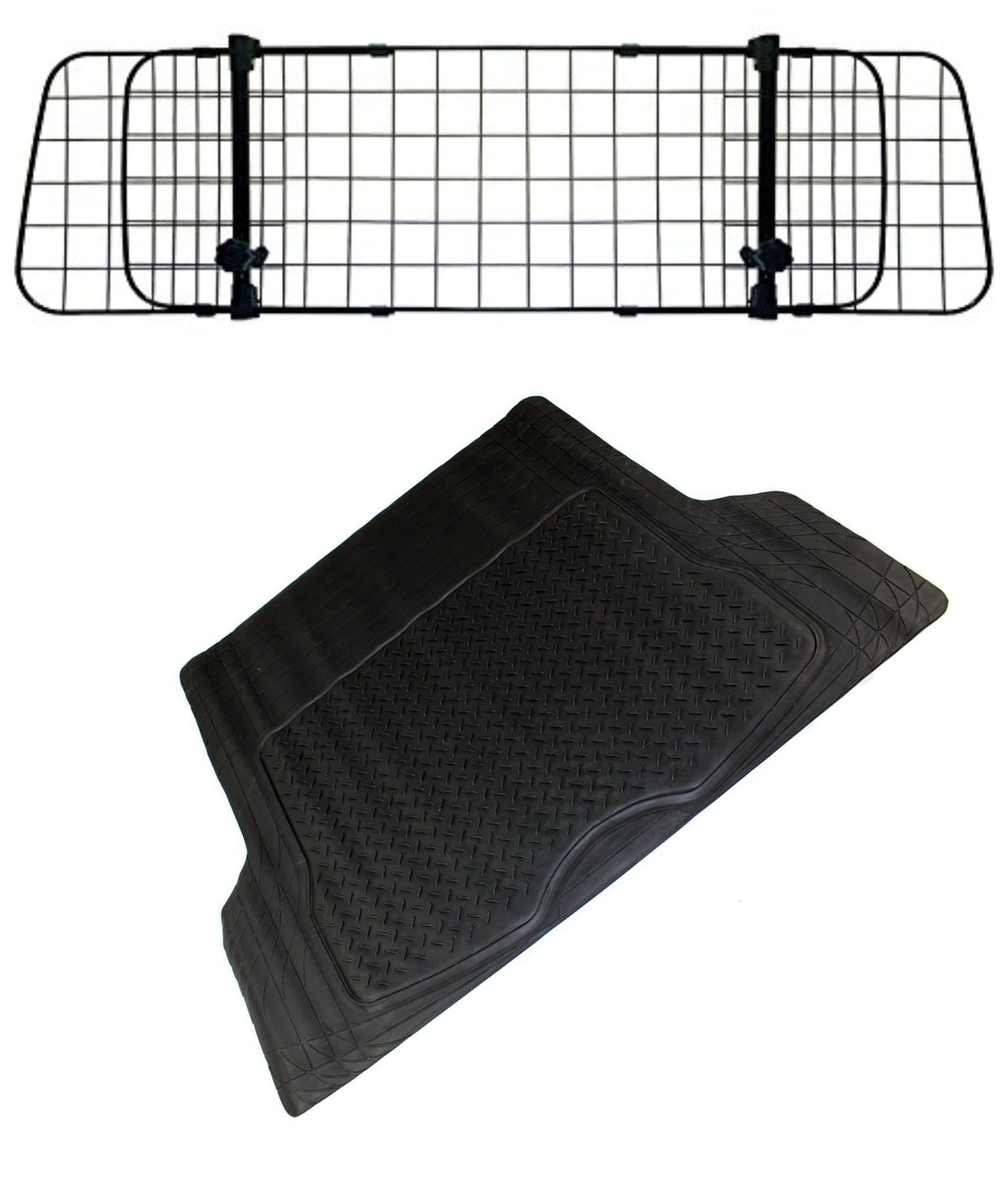 XtremeAuto® Car Dog Guard With Dog Bed/Boot Liner OR Rubber Boot Mat (Dog Guard + Large Boot Mat)