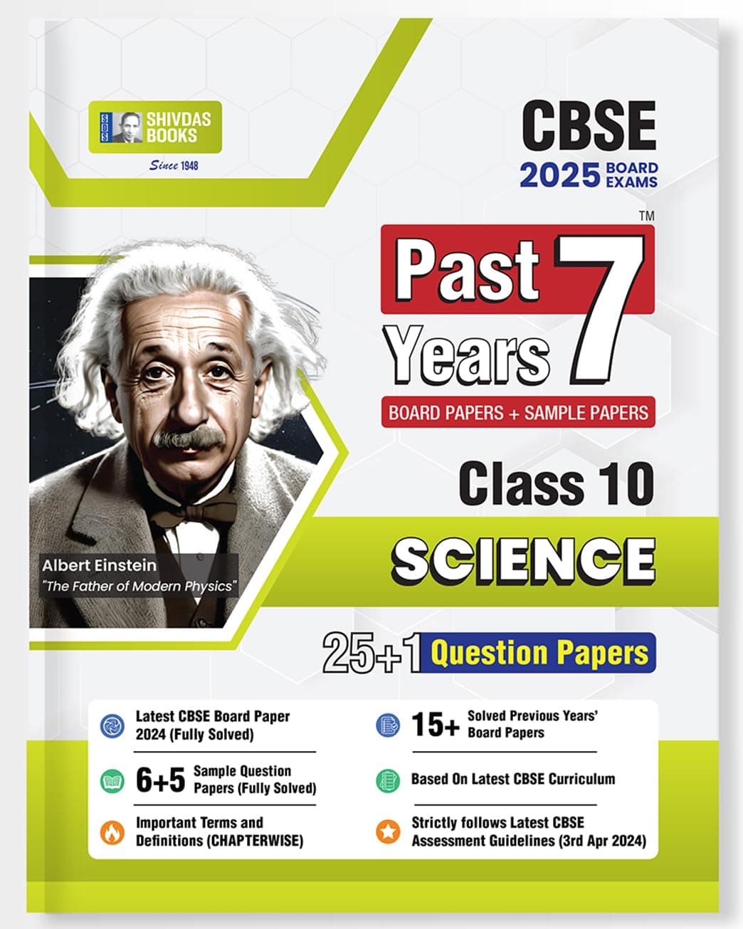Shivdas CBSE Class 10 Past 10 Years Solved Papers (2015-2024) Fully Solved Science 10+ CBSE Sample Papers Delhi and OD All Sets (I,II,III) for 2025 Board Exams | Latest Syllabus