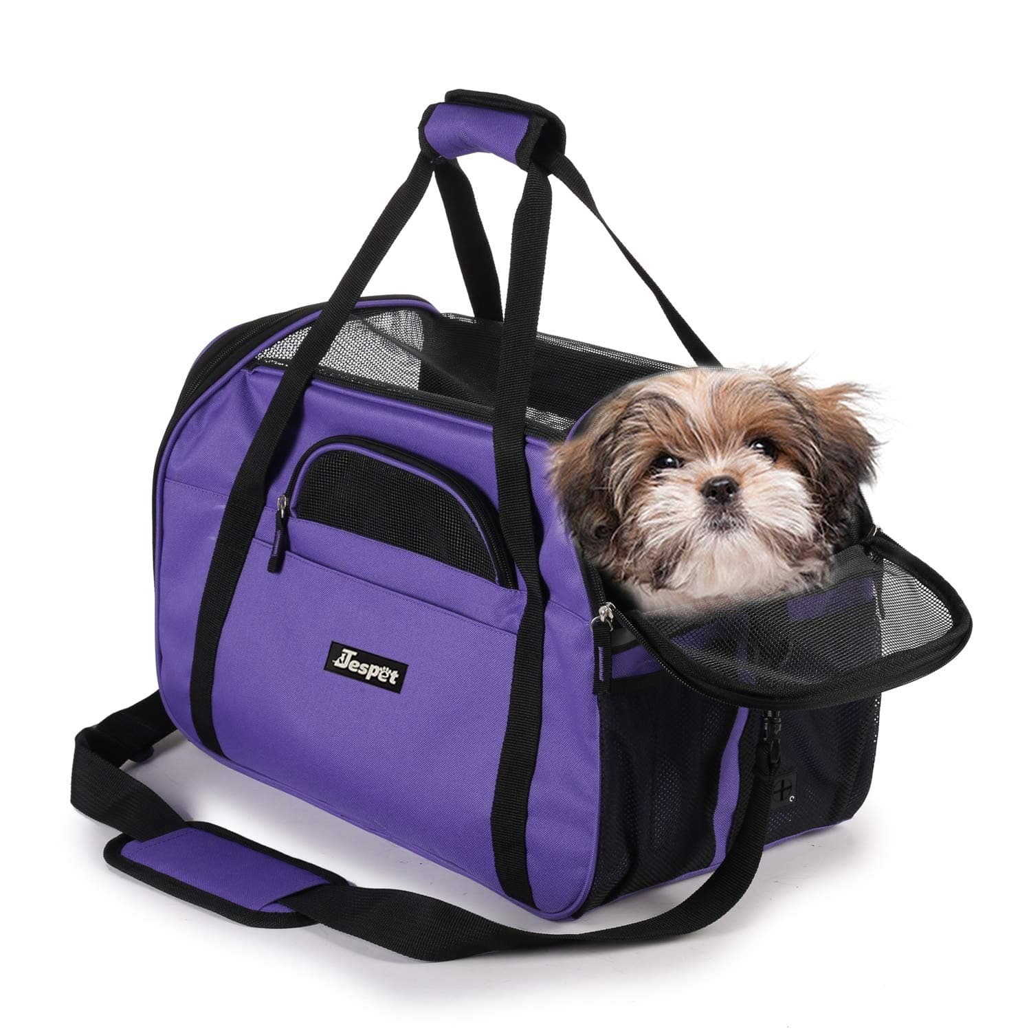 JESPET Soft-Sided Kennel Pet Carrier for Small Dogs, Cats, Puppy, Airline Approved Cat Carriers Dog Carrier Collapsible, Travel Handbag & Car Seat