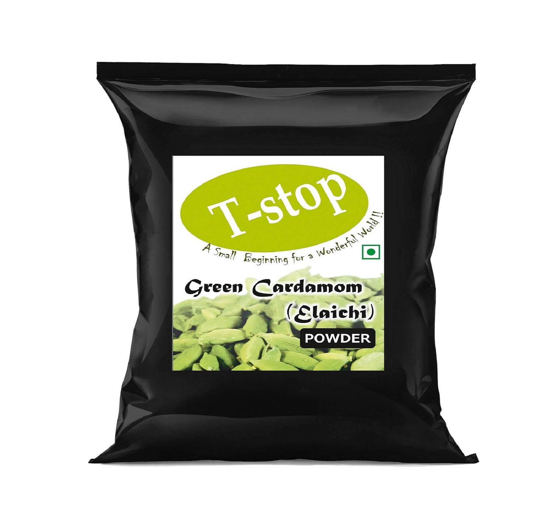 T-stop Green Cardamom Powder Both Pods & Seeds Included Pack of 2- Each 25gm