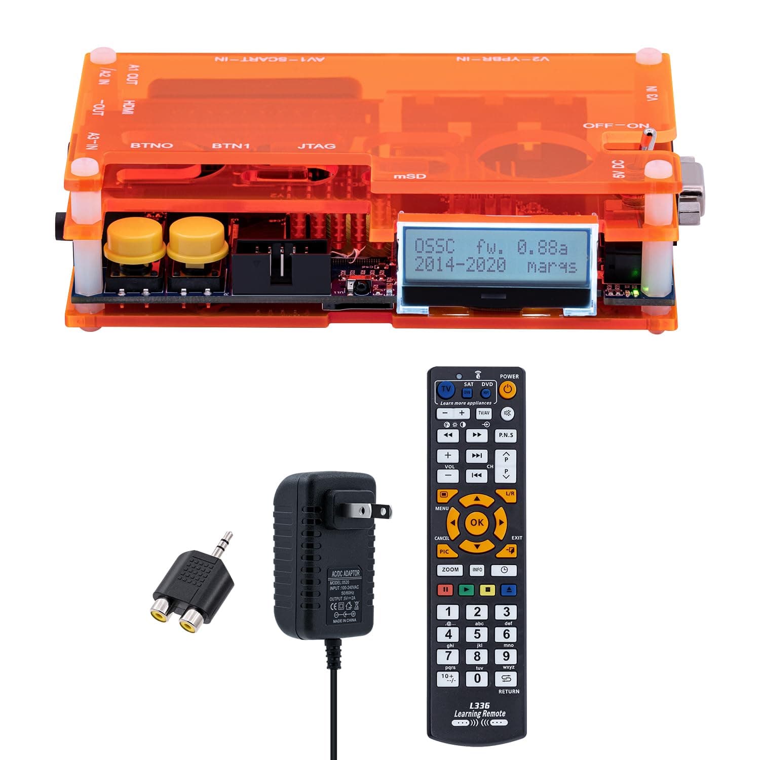 OSSC SCART Component VGA to HDMI Open Source Scan Converter v1.6 for Retro Gaming Saturn SNES PS1 Console US Plug