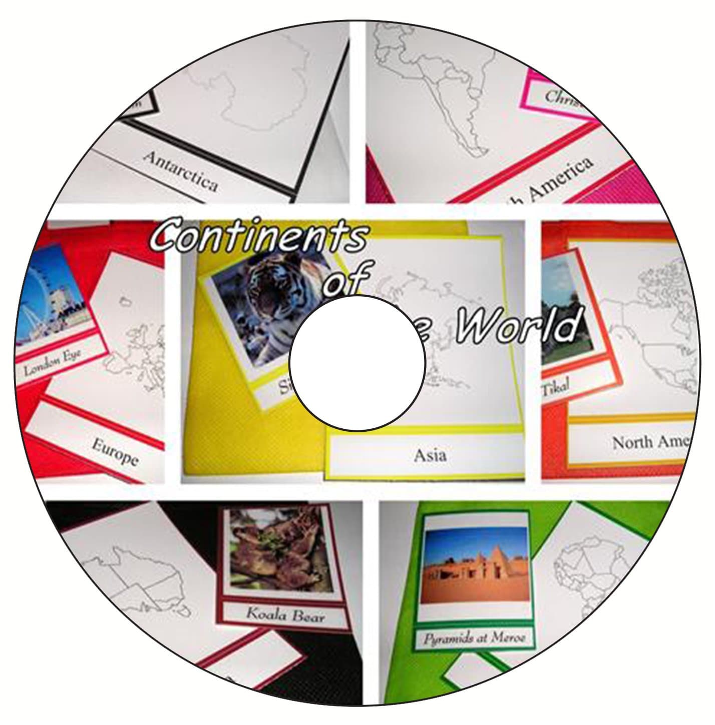 Montessori World Continents CD - Social Studies Culture Geography Box Materials Teaching Resources Curriculum