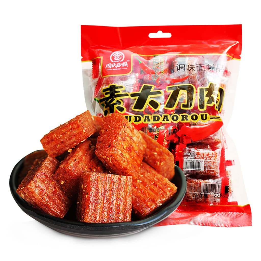 SXET Spicy Strips, 2 Packs Latiao Snacks, Small Gluten, Chinese Casual Individual Package, 辣条 麻辣小吃 228g/8.04oz per Pack 12.68 Ounce