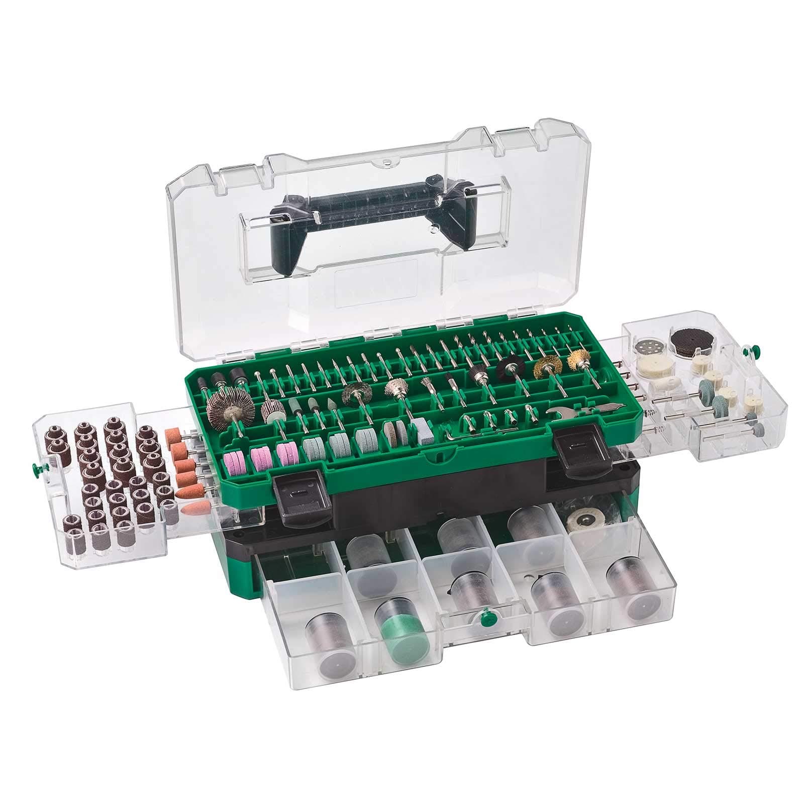 Hikoki– 753949 - Case of cutters and tools for mini rotary drills, 389 pieces