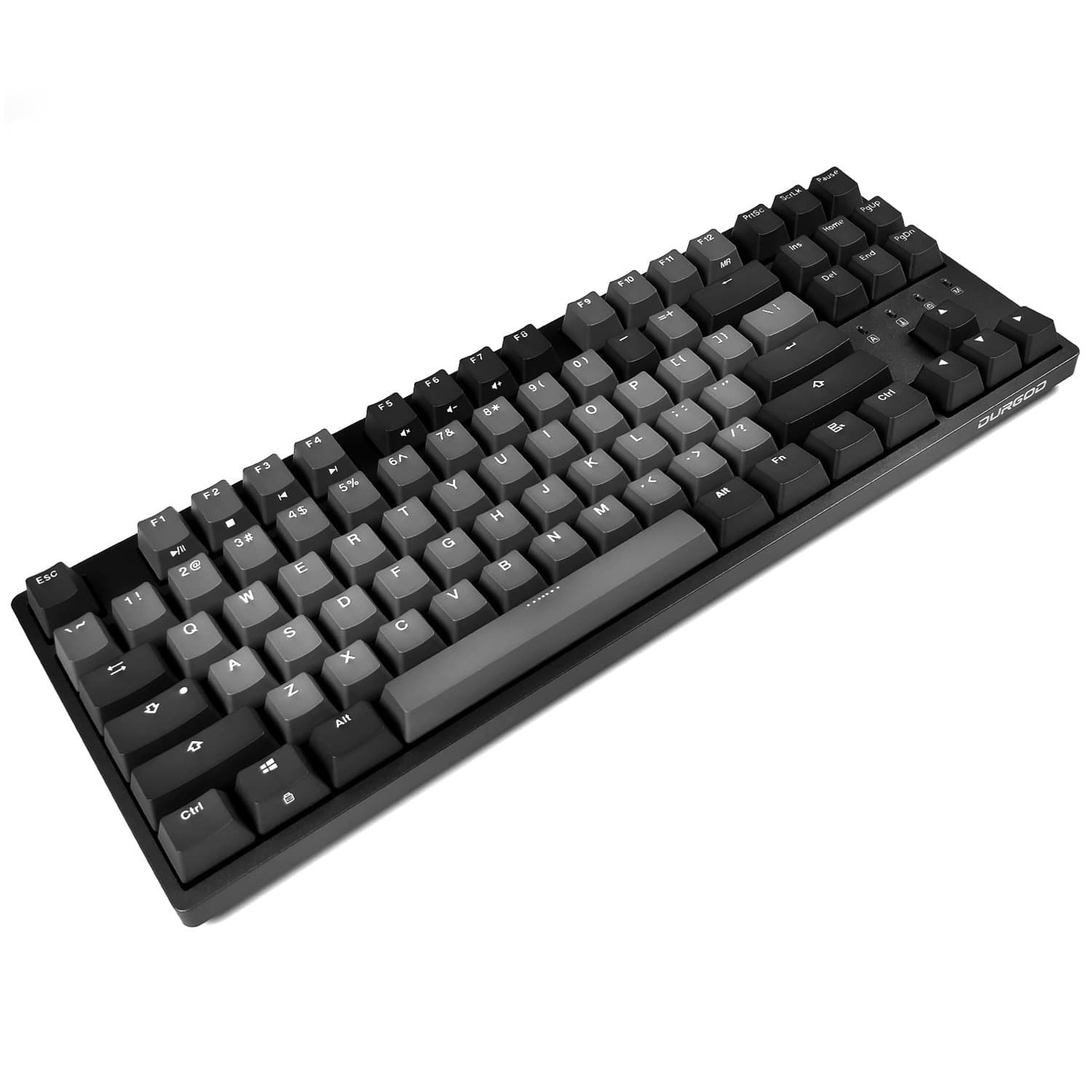DURGOD Taurus K320 TKL Mechanical Keyboard | 87 Keys Tenkeyless | USB C Wired | Doubleshot PBT Keycaps | Programmable Keys | NKRO Rollover | Windows & Mac | Cherry MX Red, Space Grey
