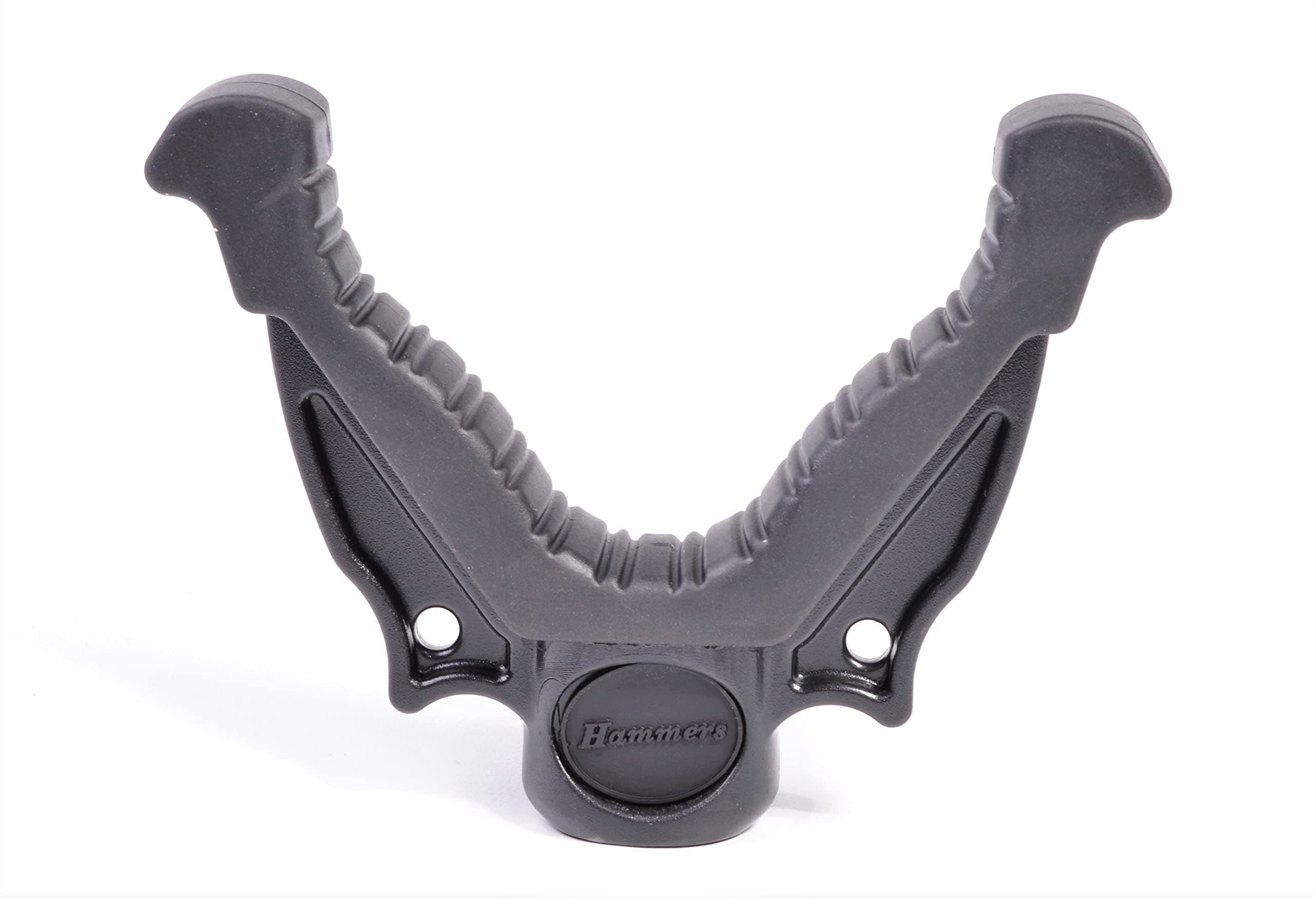 Hammers Heavy Duty V Yoke Gun Rest Mount VM03BK Black with Standard 1/4-20 Camera Thread Socket Soft Rubber Molded Top for Shooting Hunting Stick Mono-pod Bi-pod Tripod