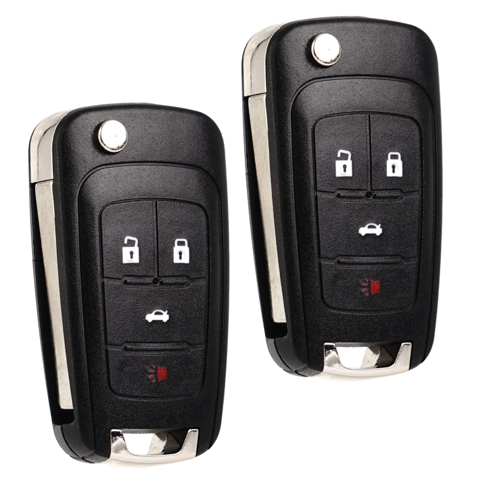 SUPALAND Flip Key Fob Replacement Fits for Chevy Cruze Equinox Camaro Impala 2010 2011 2012 2013 2014 2015 2016 2017 2018 2019 Malibu Sonic Buick Regal Verano Encore GMC Terrain Keyless Entry Remote