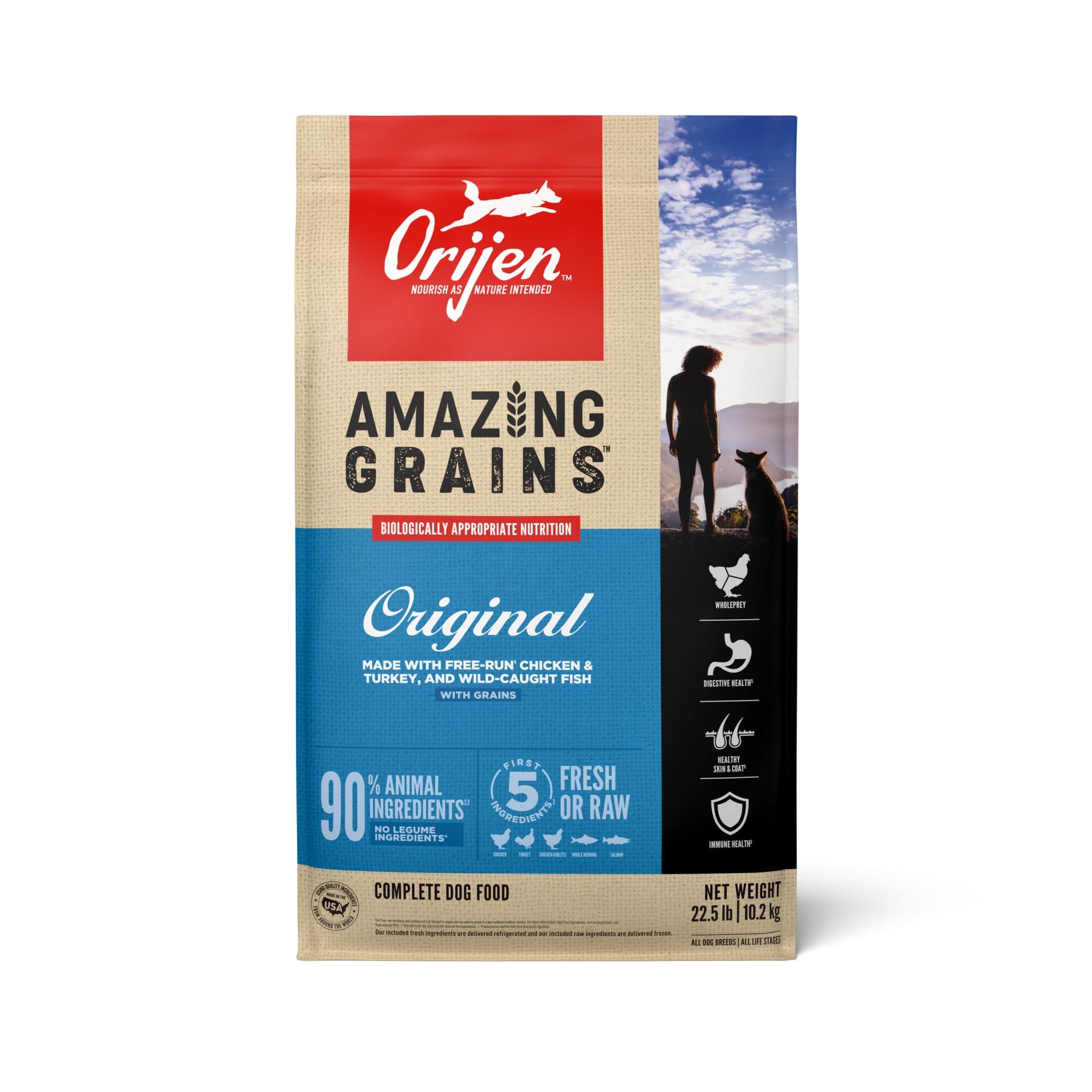 ORIJEN® Dry Dog Food, High Protein, Amazing Grains Original 22.5LB