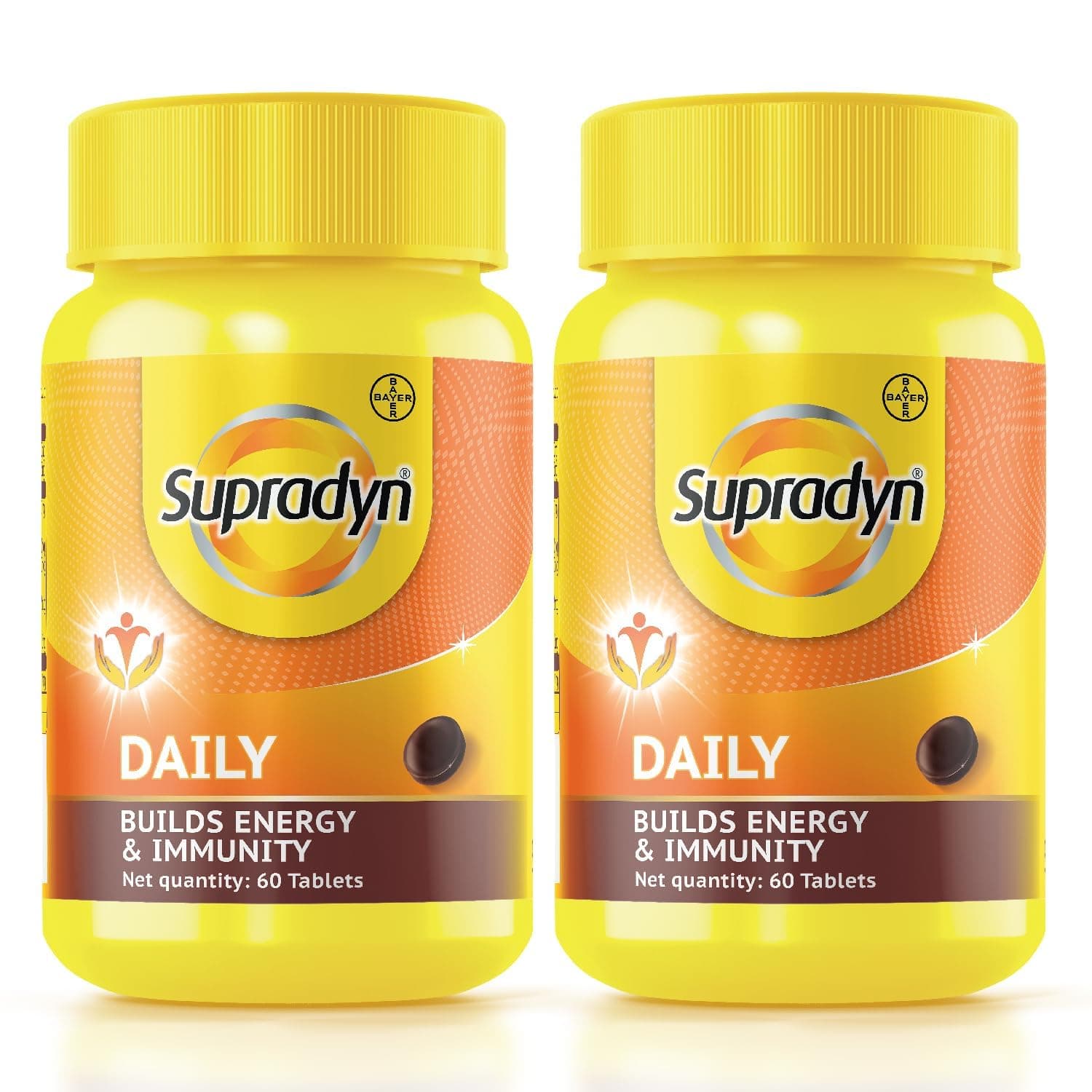 Supradyn Daily, India's No.1 Multivitamin (120 tablets) with Biotin, Vitamin C, Vitamin D3, Calcium, Zinc for Daily Immunity & 2X Energy for Men & Women