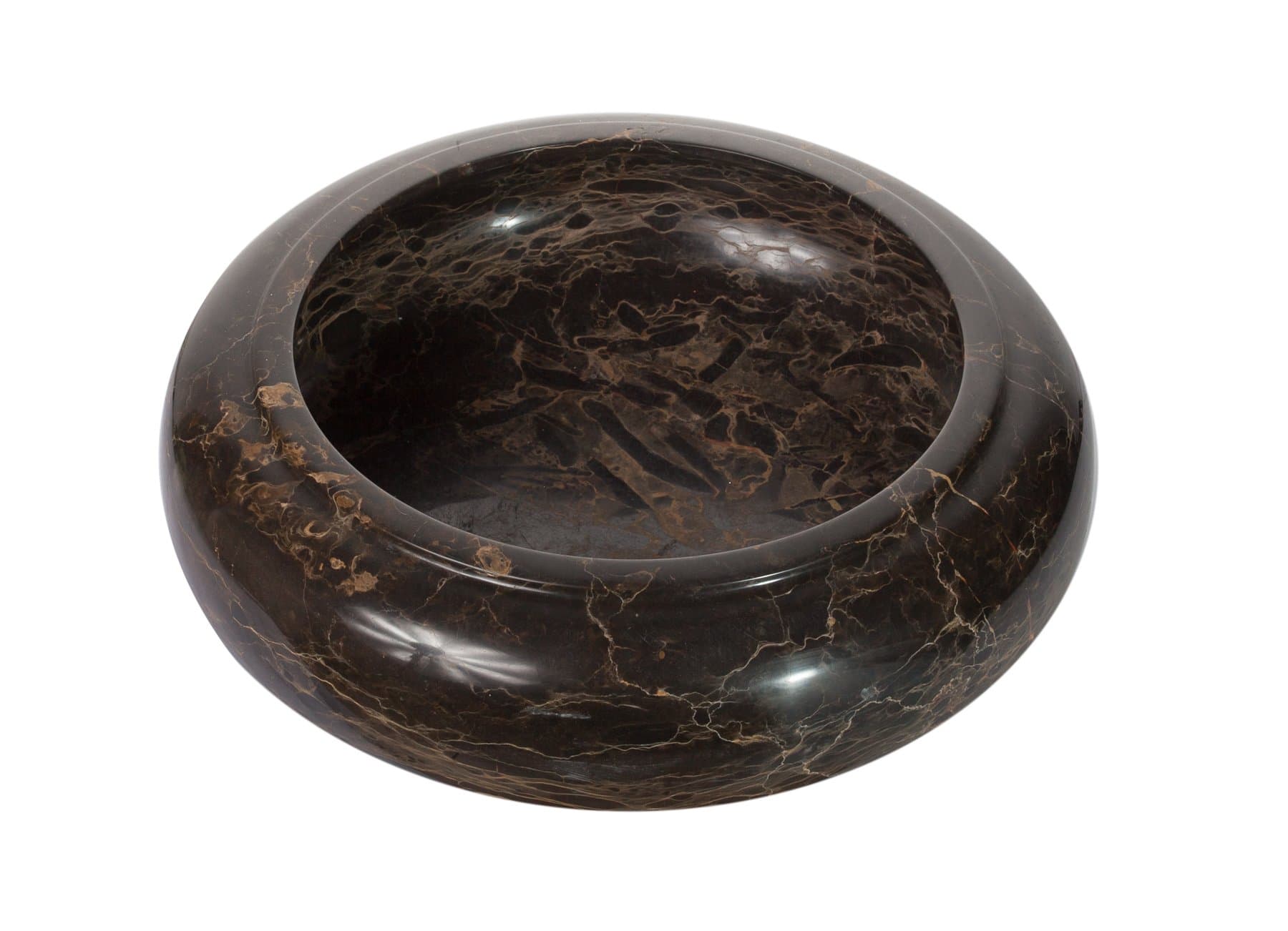 Large Marble Bowl Bowl Bowl Storage Container Fruit Bowl Marble Base with Diameter 47 cm, 100% Natural Gemstone Top Design Decorative and Unique Hand Work, Height 16 cm, Diameter 47 cm/Weight: 20 kg