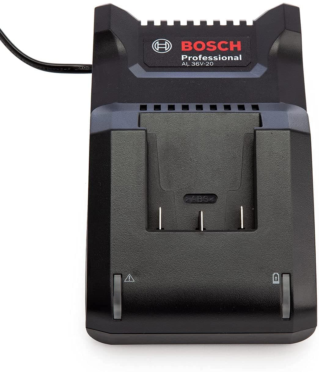 BOSCH Genuine AL3620CV Charger (Version to Charge: BOSCH 36V-Li Batteries Used on Rotak Cordless Lawnmowers) c/w Stanley KeyTape (Image Shown)
