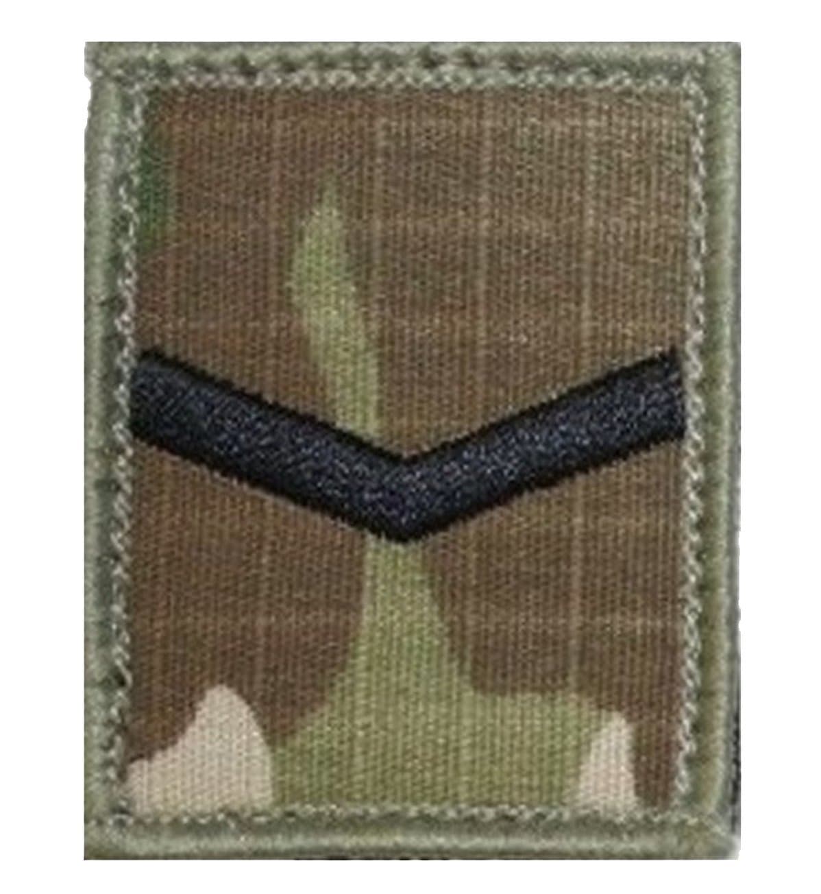 1157store British Forces Army Black on Multicam/MTP Hook (Sticky) Backed Rank Badge & Sew On Patch - Lance Corporal