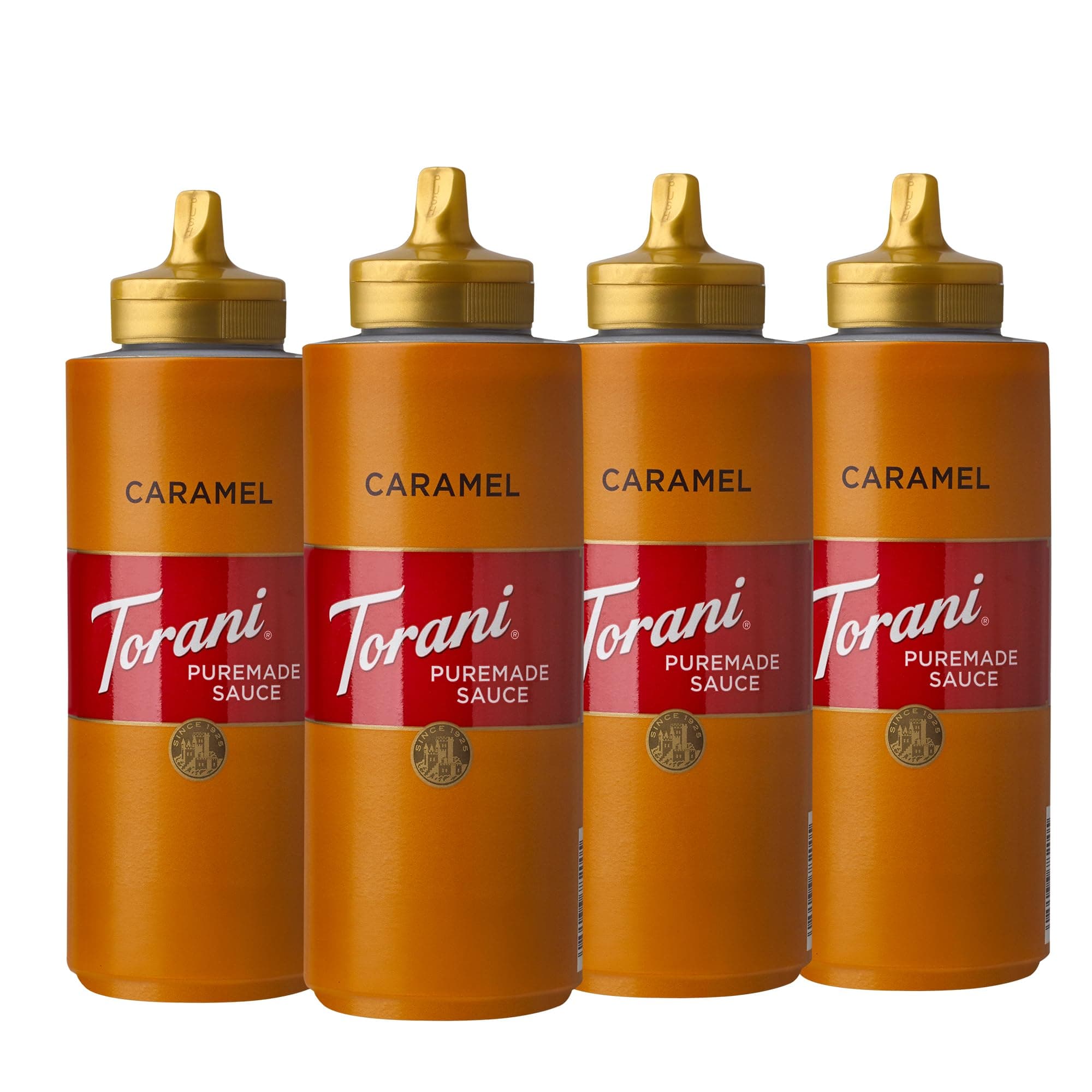 Torani Puremade Sauce, Caramel, 16.5 Ounces(Pack of 4)