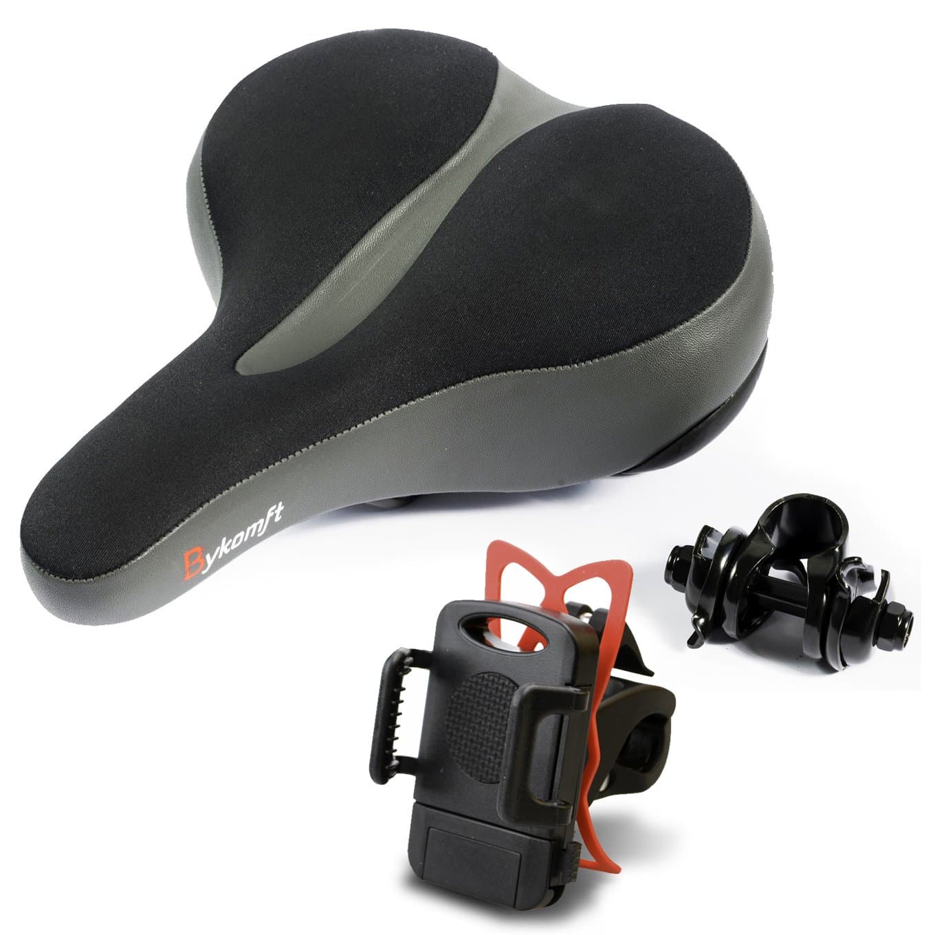 Premium Extra Soft Bike Seat for Men Comfort - Gel Cushion Dual Spring Designed Suspension - Anatomic Relief System - Bicycle Wide Seat - Bike Seat Women