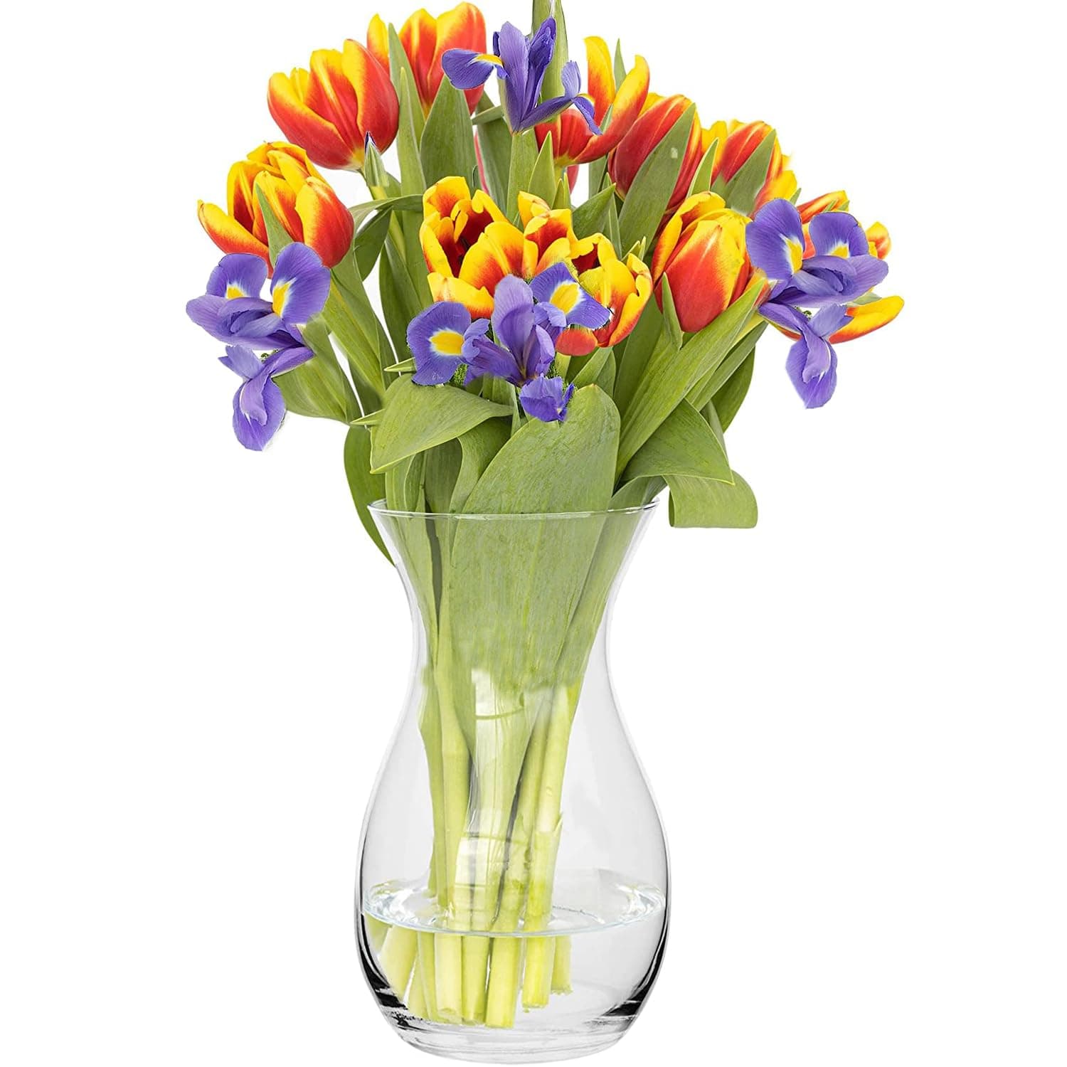 Glass Vase Large Flower Vase Transparent Tall Vase Glass Vases for Flowers Decorations for Living Room Floral Vase for Dining Table