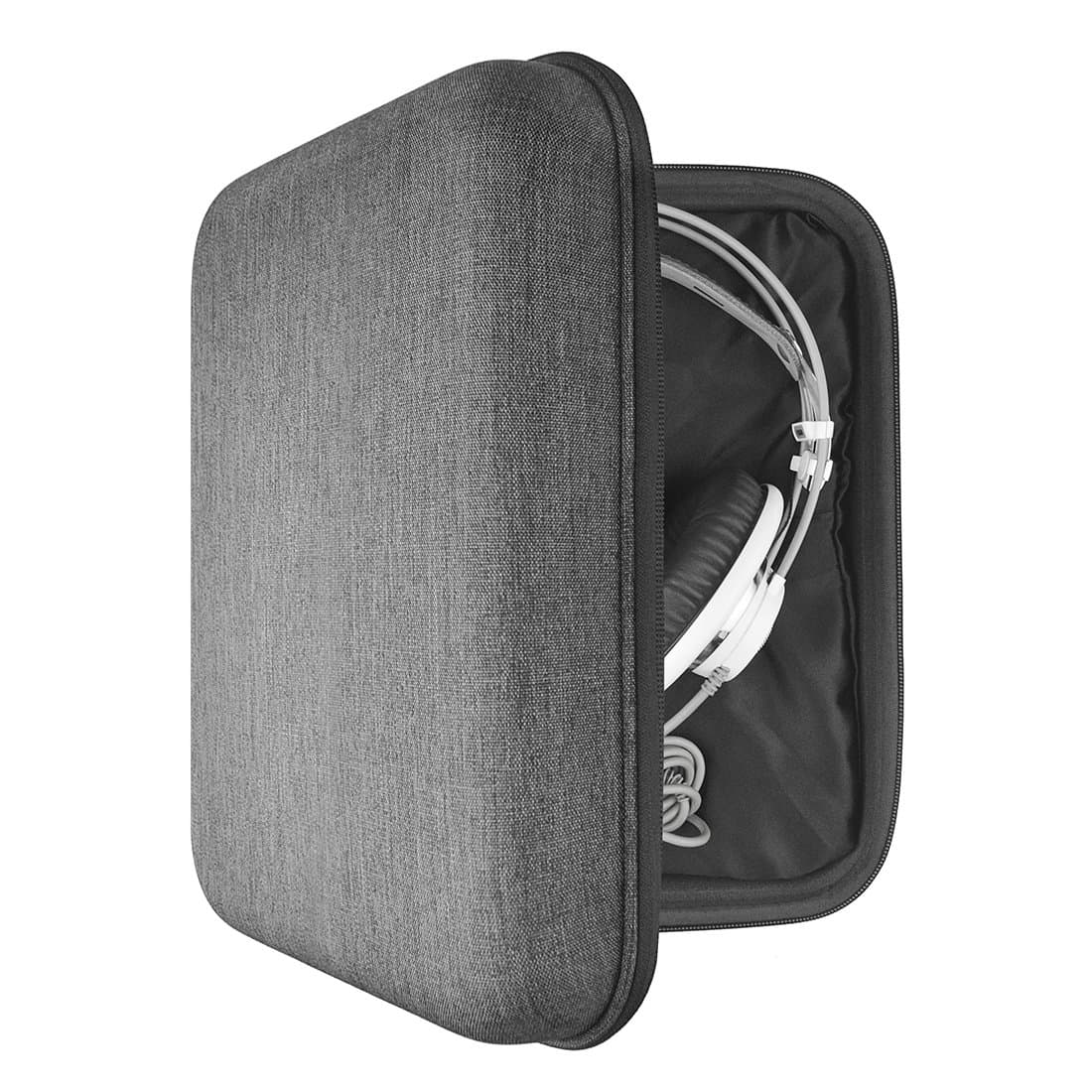 Shield Case for Large-Sized Over-Ear Headphones, Replacement Protective Hard Shell Travel Carrying Bag with Cable Storage, Compatible with Sennheiser HD820 (Drak Grey)