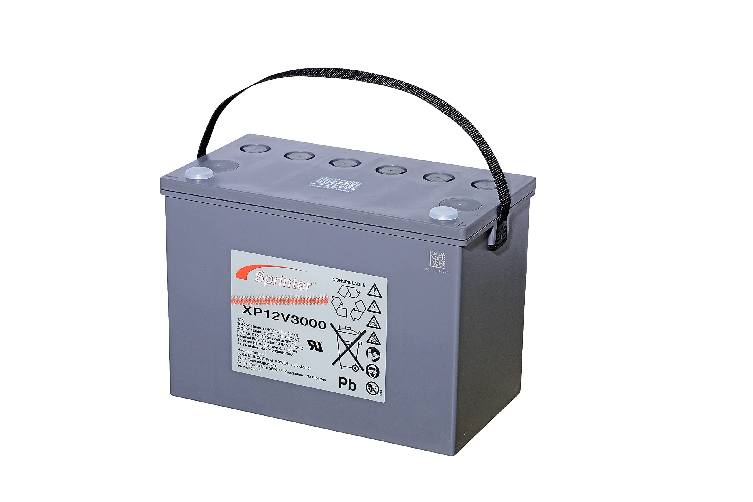 Exide GNB Sprinter XP12V3000-12V 92.8Ah VRLA Battery - UPS Battery
