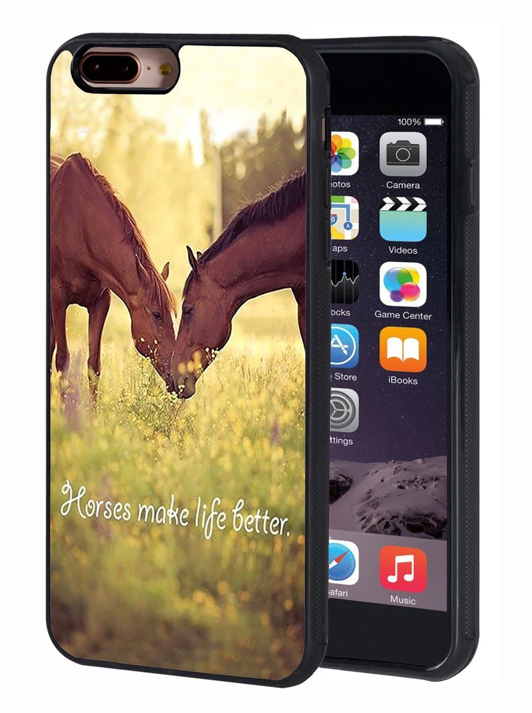 iPhone 7 Plus/iPhone 8 Plus Case,Horse Theme TPU Durable Case for Apple iPhone 7 Plus/iPhone 8 Plus Case 5.5 inch