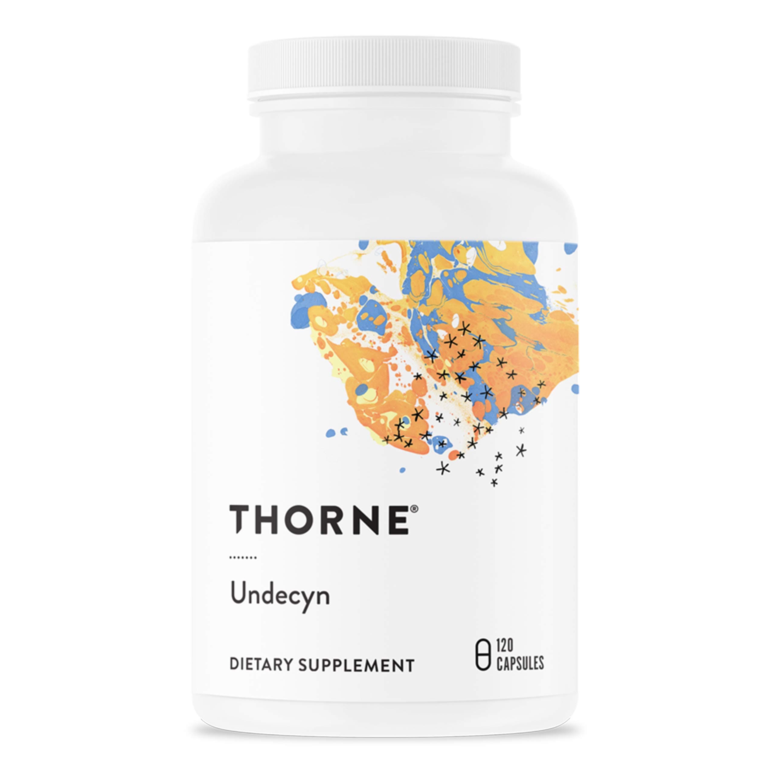 THORNE Undecyn - Undecylenic Acid (in The Form of Calcium Undecylenate) with Betaine HCL and Berberine - 120 Capsules