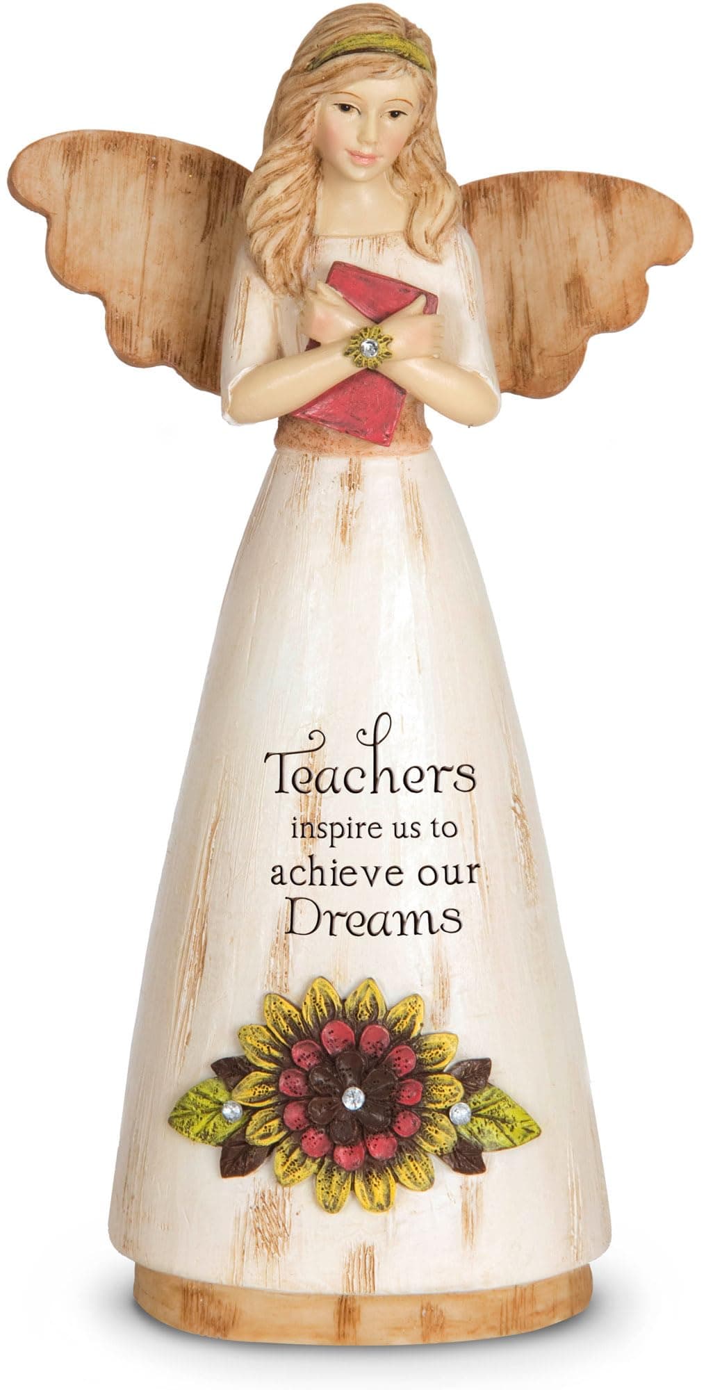 03013 Teacher Angel Figurine, 6-Inch, Beige
