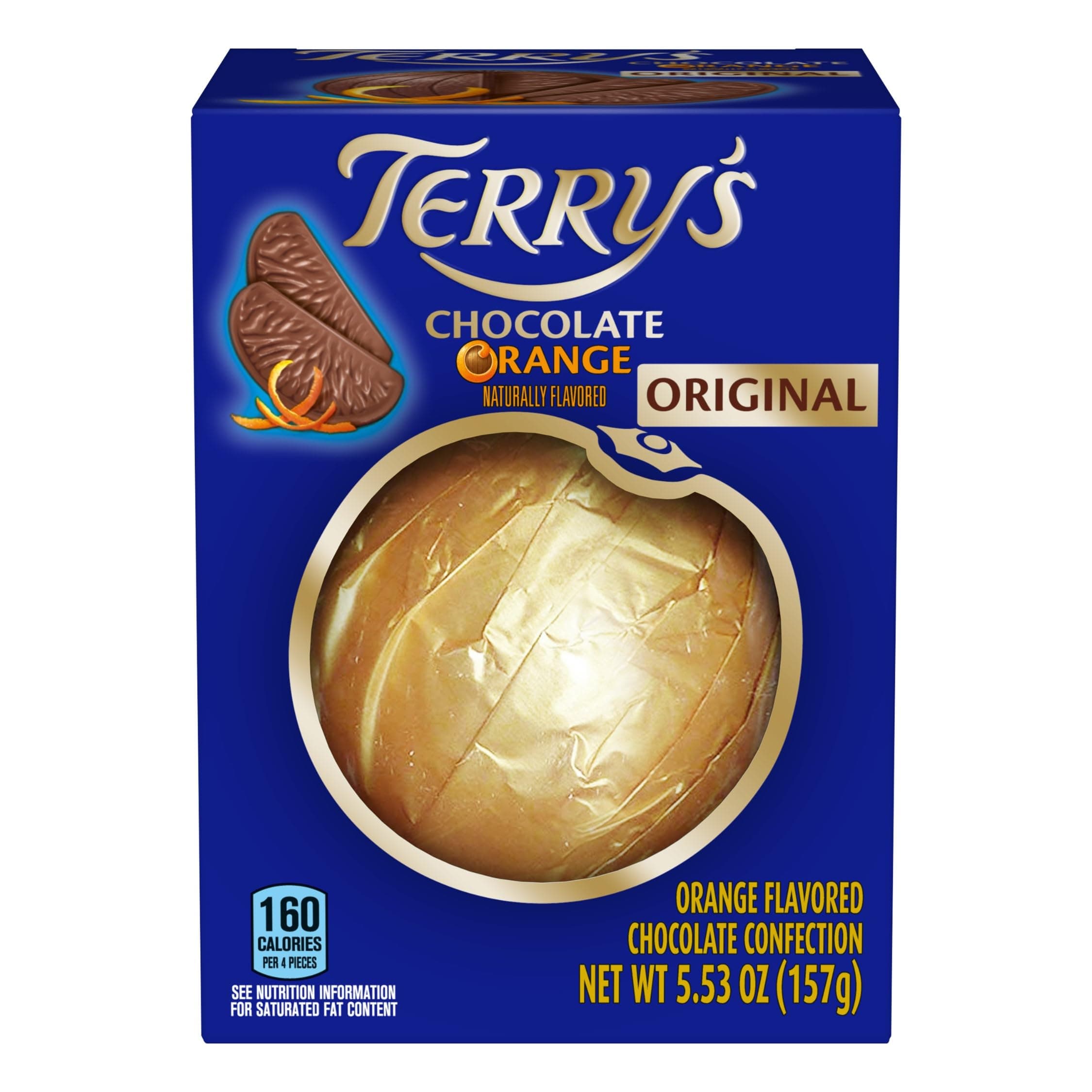Terry's Milk Chocolate Orange 5.53 oz | Stocking Stuffer and Party Favor | Break Apart Chocolate Ball with Real Orange Oil | Holiday Favorite