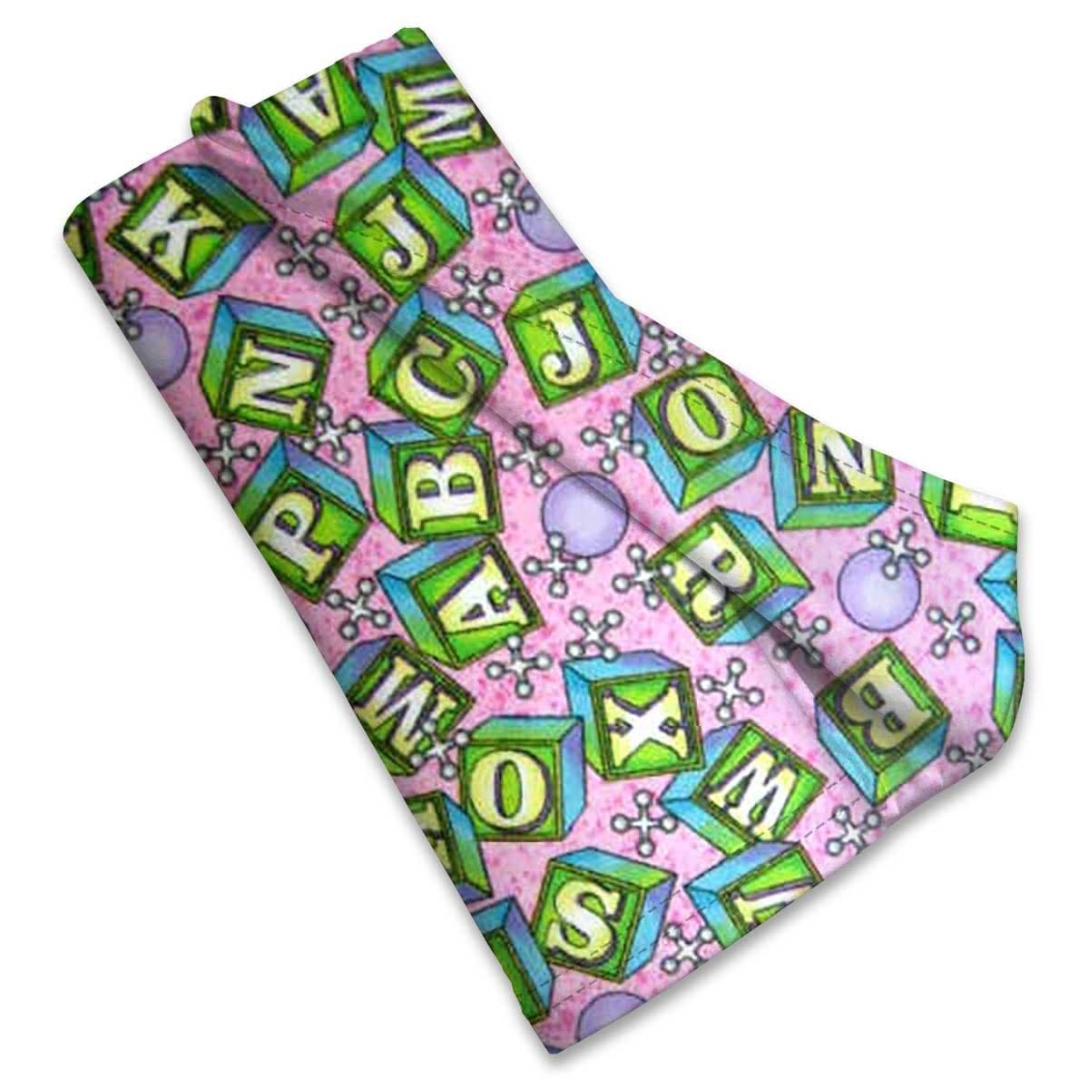 SheetWorld Flannel Receiving Blanket - ABC Blocks Pink - Made In USA