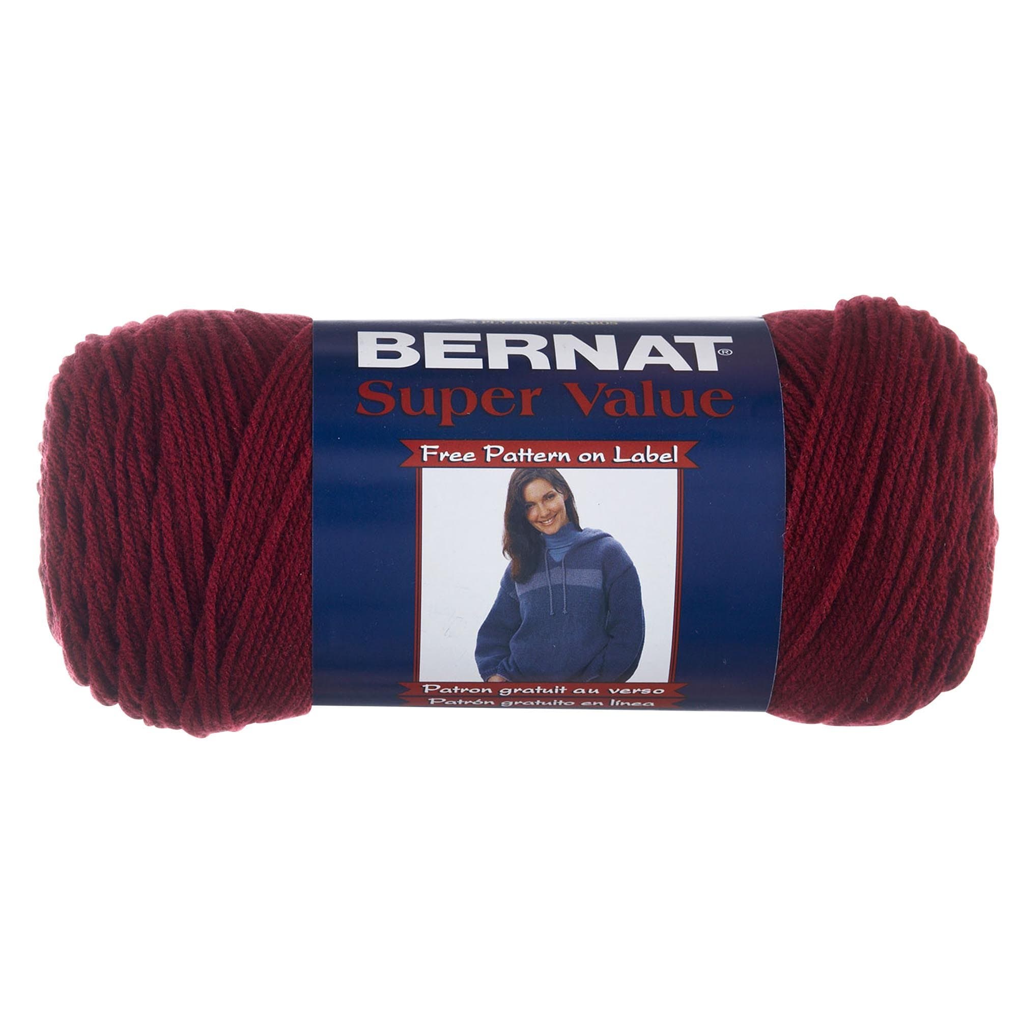 Spinrite Super Value Yarn, Burgundy