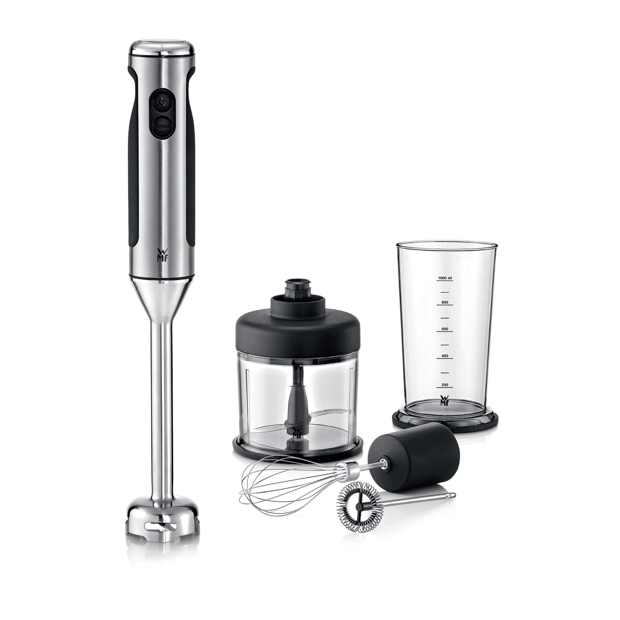 WMFCE Lineo Stainless Steel Stick Blender Set, Black/Silver/Transparent, 4-Piece