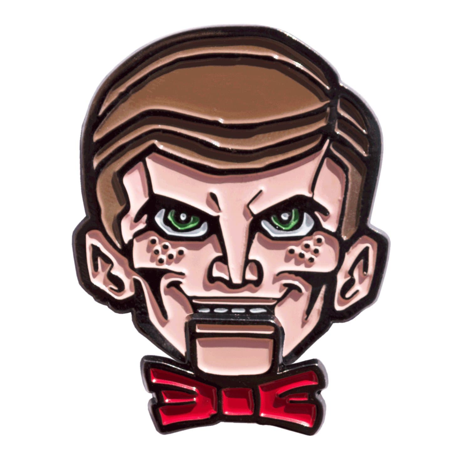 Goosebumps Slappy Dummy Enamel Pin Kreepsville Hat Lapel Segmented Moving Jaw