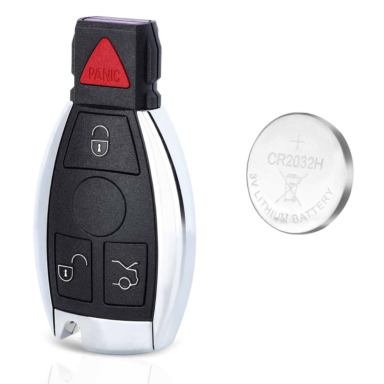 Beefunny 315MHz Smart 3+1 4 Button Replacement Remote Key Fob for Mercedes-Benz Support NEC & BGA 2000-2014 Year, 705 Moto