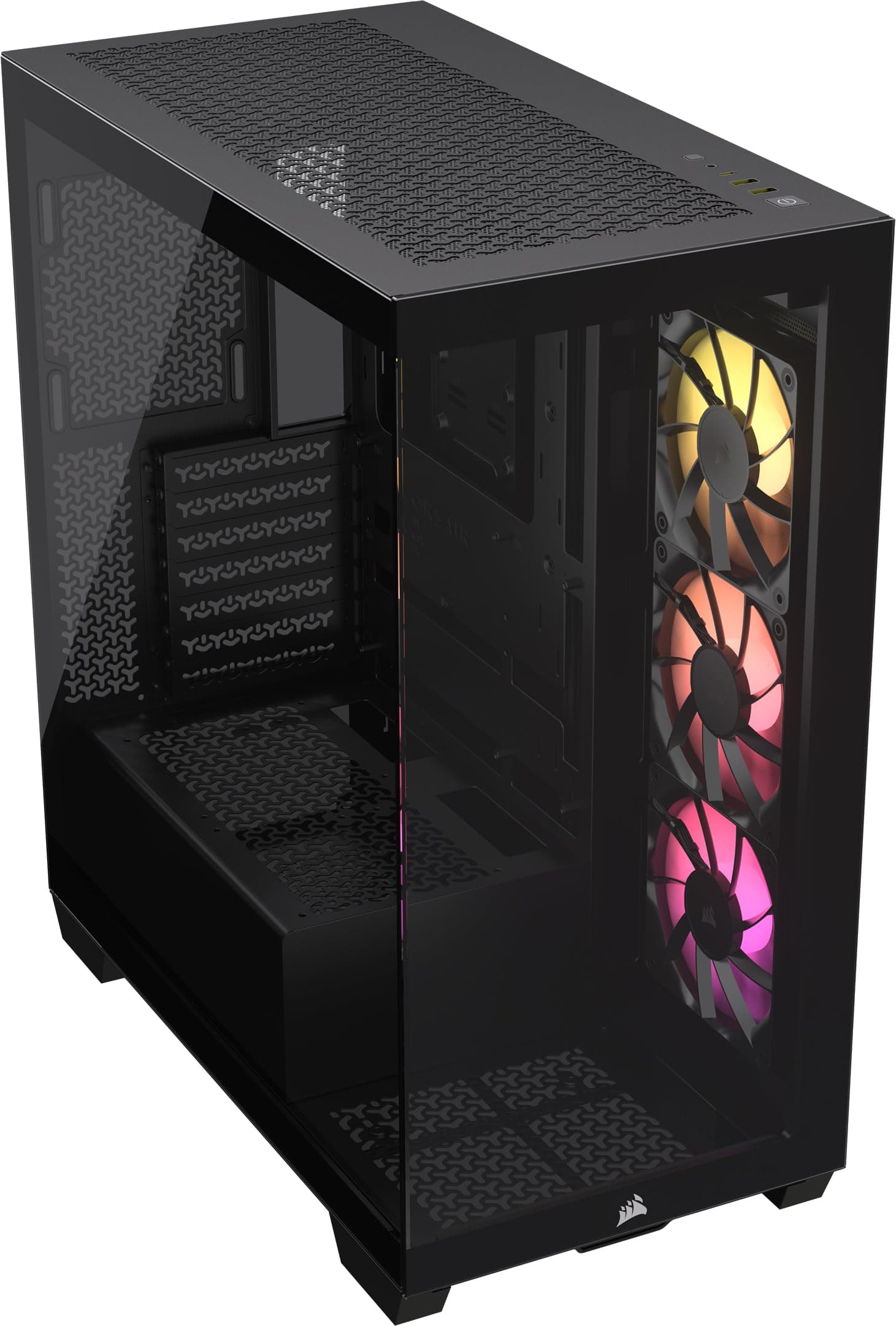 CORSAIR 3500X ARGB Tempered Glass Mid Tower PC Case Black CC-9011278-WW