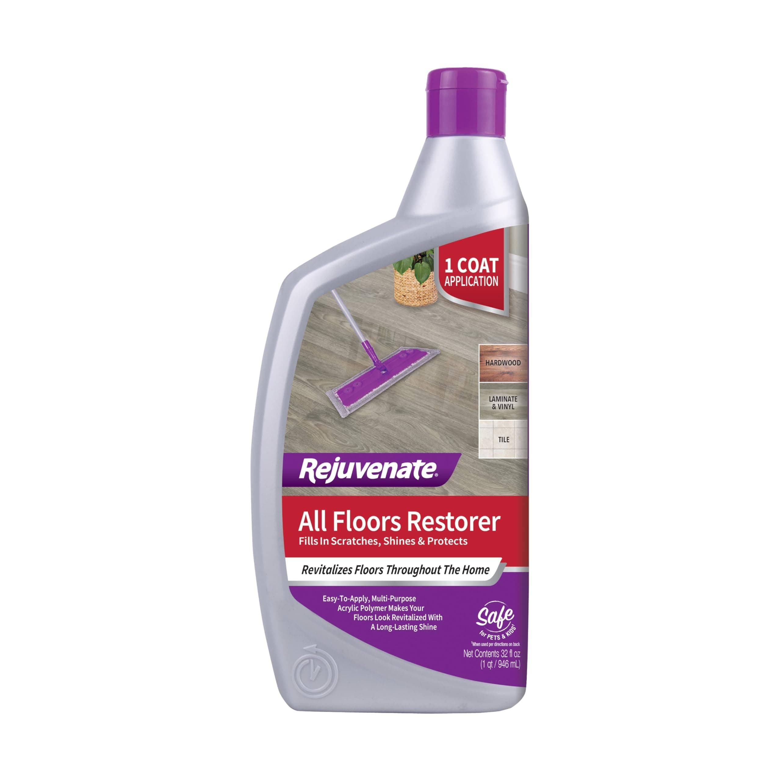 For Life Products Rj32F Rejuvenate Restorer Floor Finish 32 Ounce - As Seen On Tv