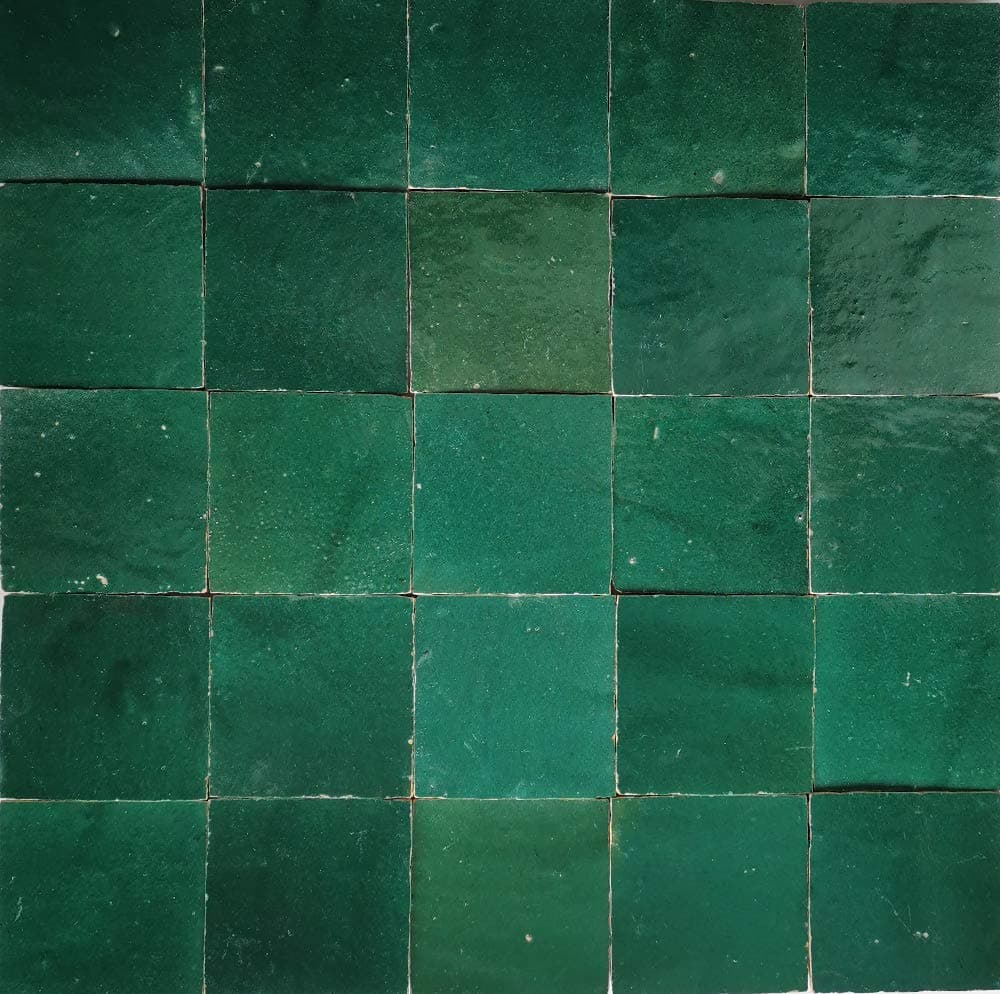 1 m² Handmade Cellular Wall Tiles Pearl Green Glazed 10 x 10 x 1.2 cm Moorish Mosaic Tiles