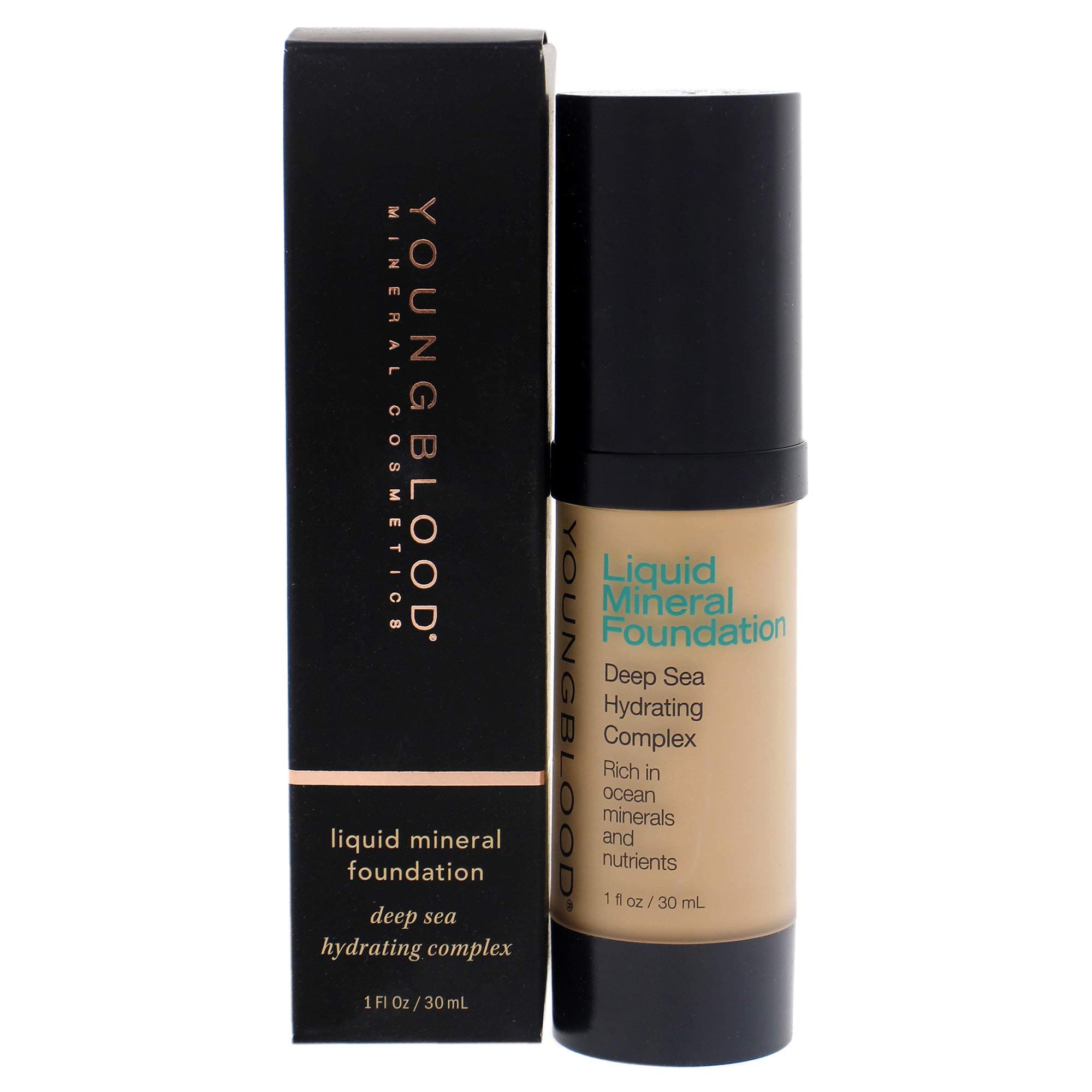 Liquid Mineral Foundation, Shell, Dewy, Lightweight, Full Coverage, Vegan, Cruelty Free, Gluten-Free