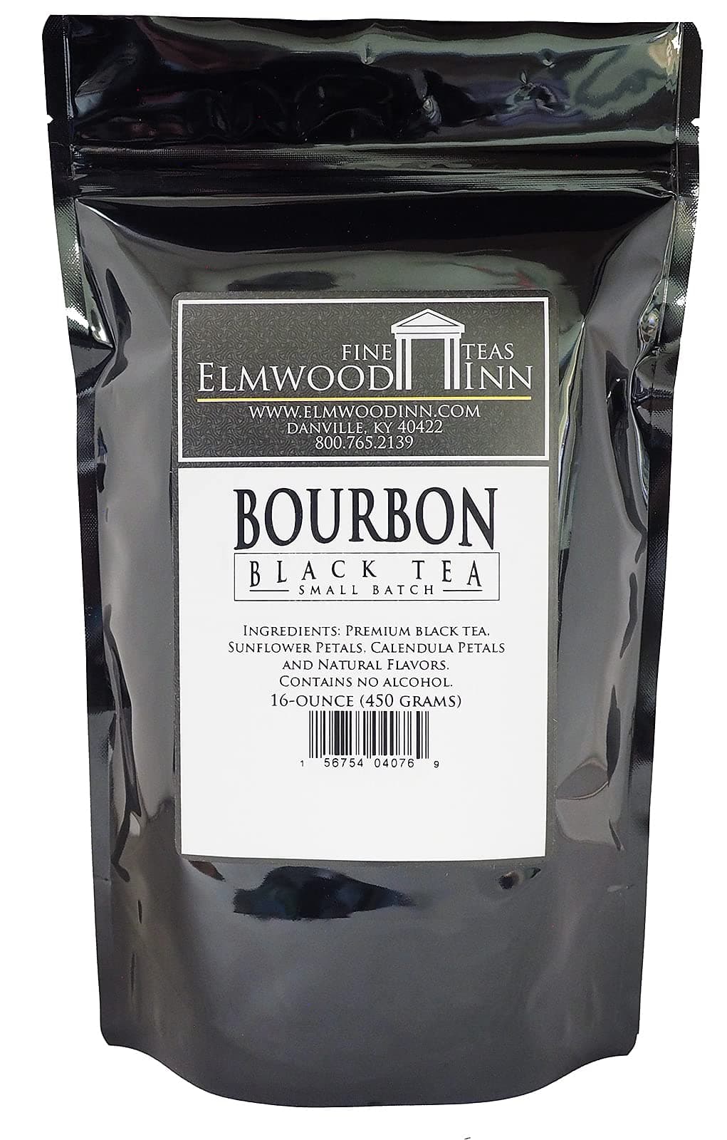 Elmwood InnFine Teas, Bourbon Black Tea, 16-Ounce Pouches