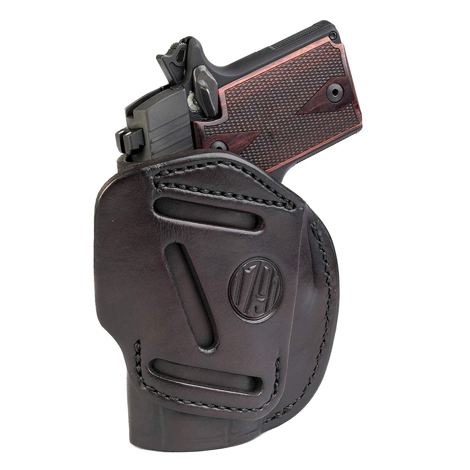 4-Way Holster - OWB and IWB CCW - Right Handed Leather Gun Holster - Fits Sig Sauer P365, P238 and Ruger LCP 380