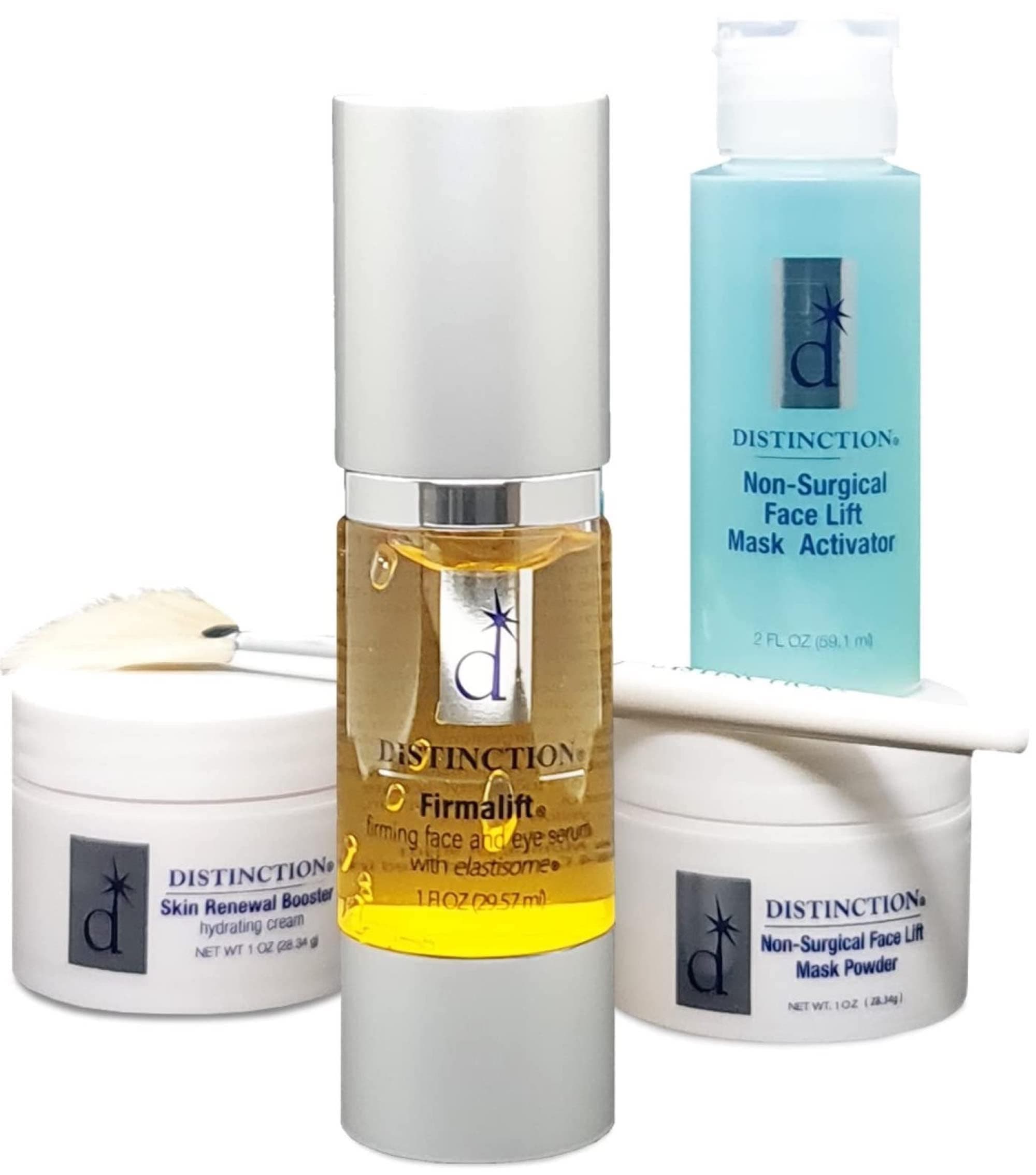 Skincare Kit – Face & Eye Serum, Face Cream, Face Mask Powder & Activator with Brush – Hydrating, Firming, Toning & Anti-Aging Benefits – Suitable for All Skin Types