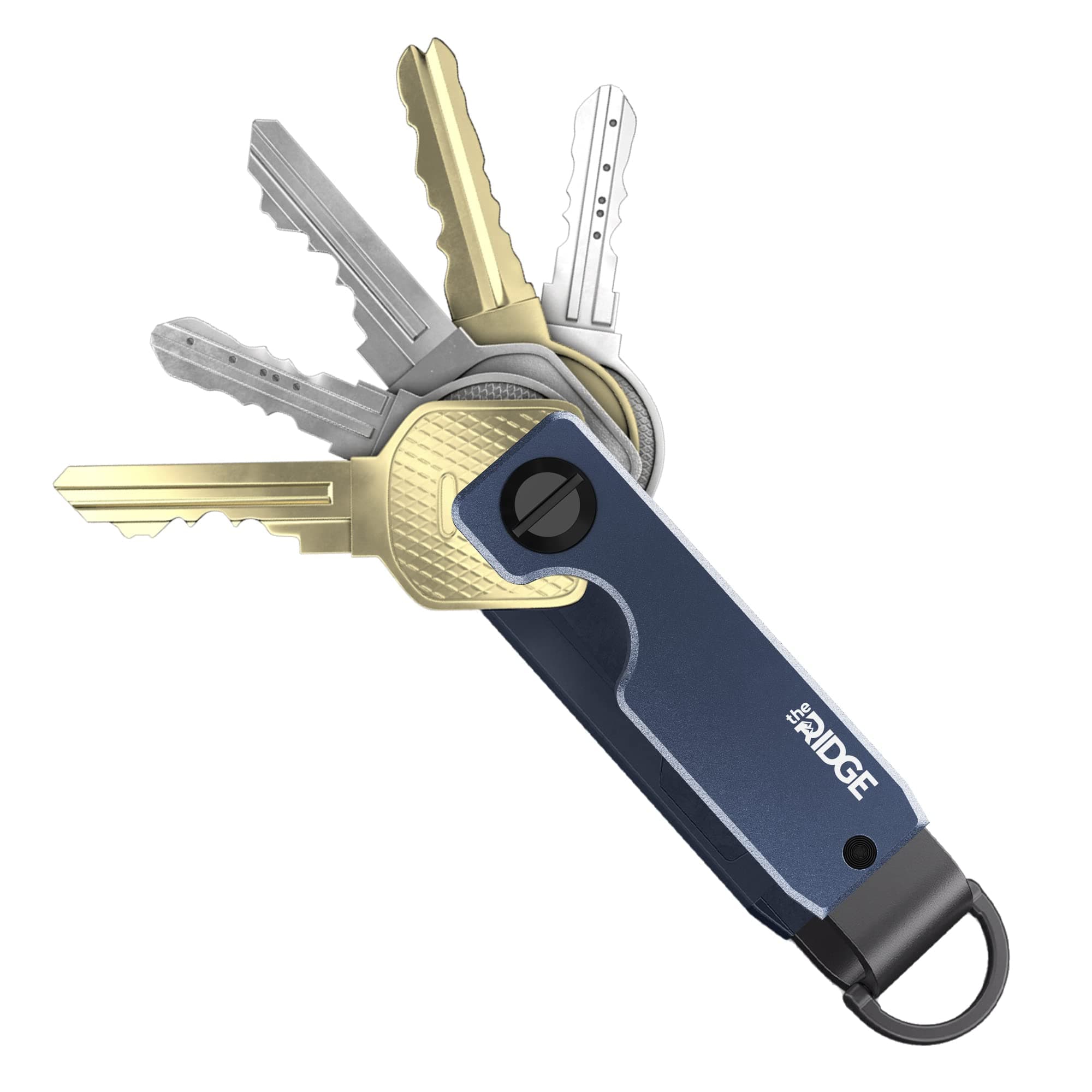 The Ridge Key Organizer - Compact Metallic Key Holder, Minimalist Innovative Keyholder, Smart Keychain Secures 2-6 Keys
