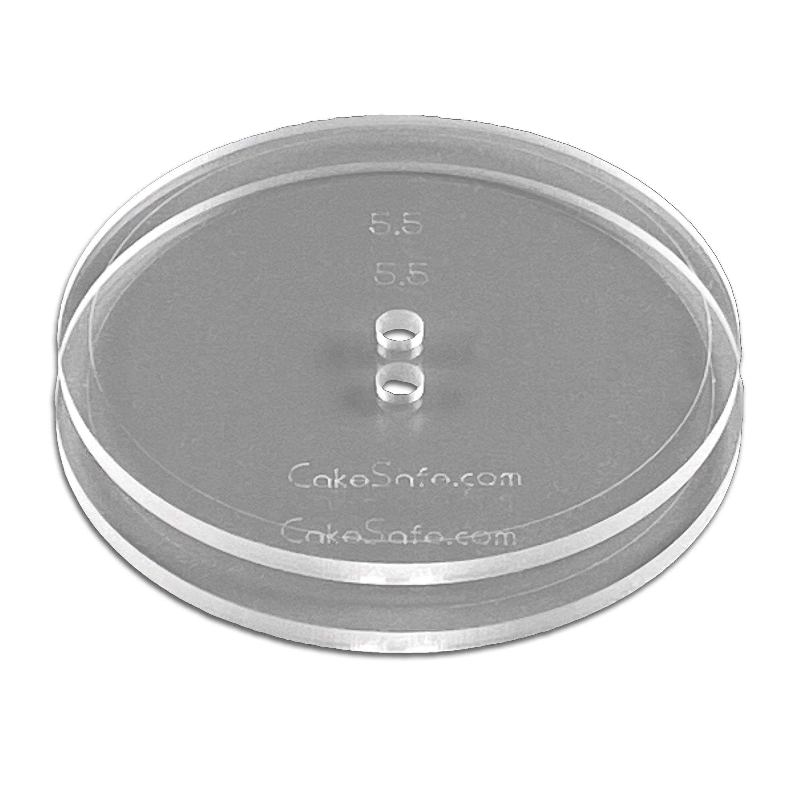 CAKESAFE – 2-5.5” Clear ¼” Acrylic Disks – Perfect Icing Tool to Smooth the Buttercream on Your Cakes