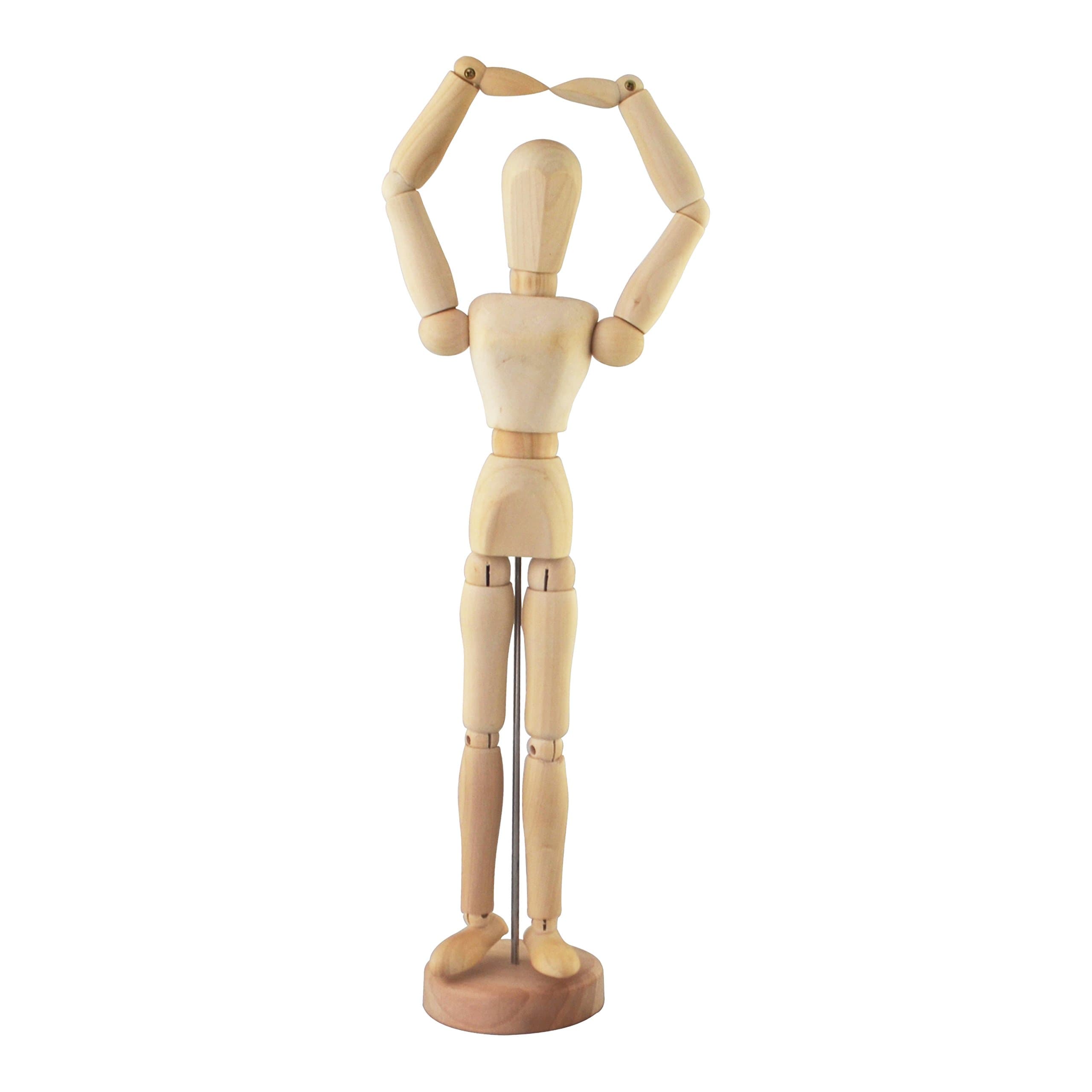 Drawing Figure Mannequin Wooden Model - Wood Human Art Manikin Posable for Artist sketching posing doll 12'' Inch Female