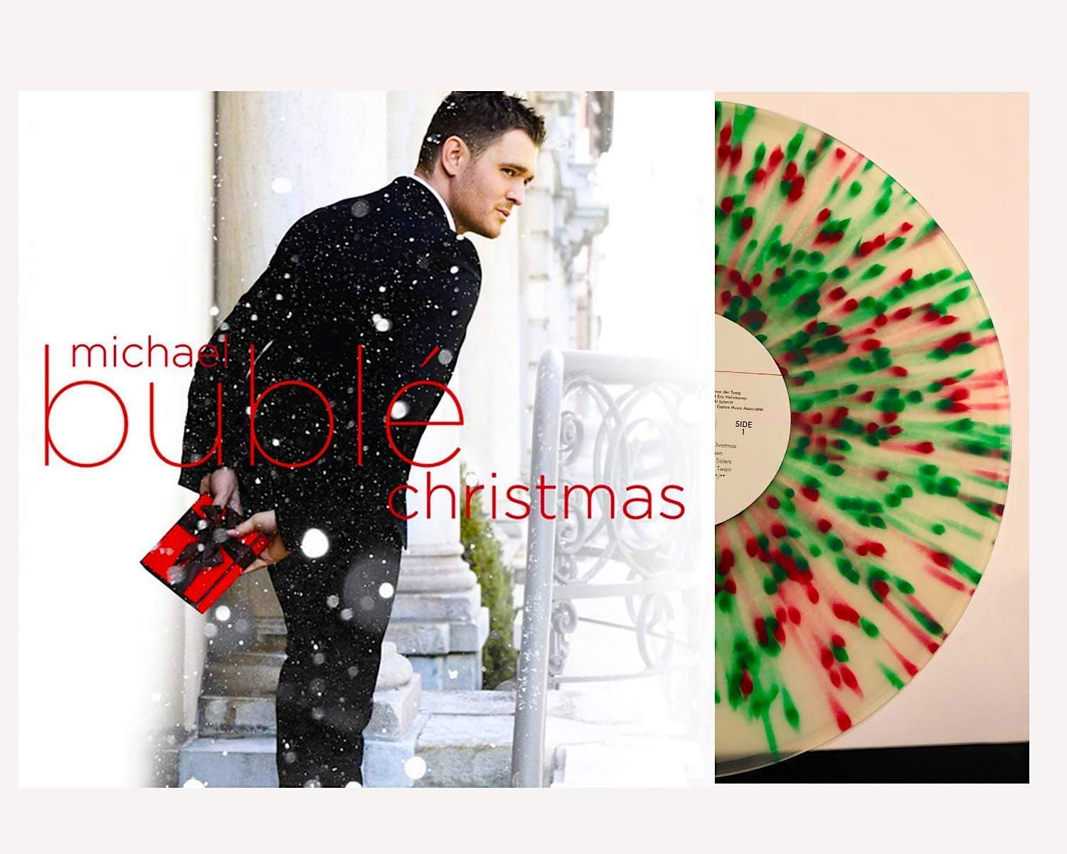 Michael Bublé - Christmas Music Album Exclusive Limited Edition Colored Red and Green Splatter Vinyl LP