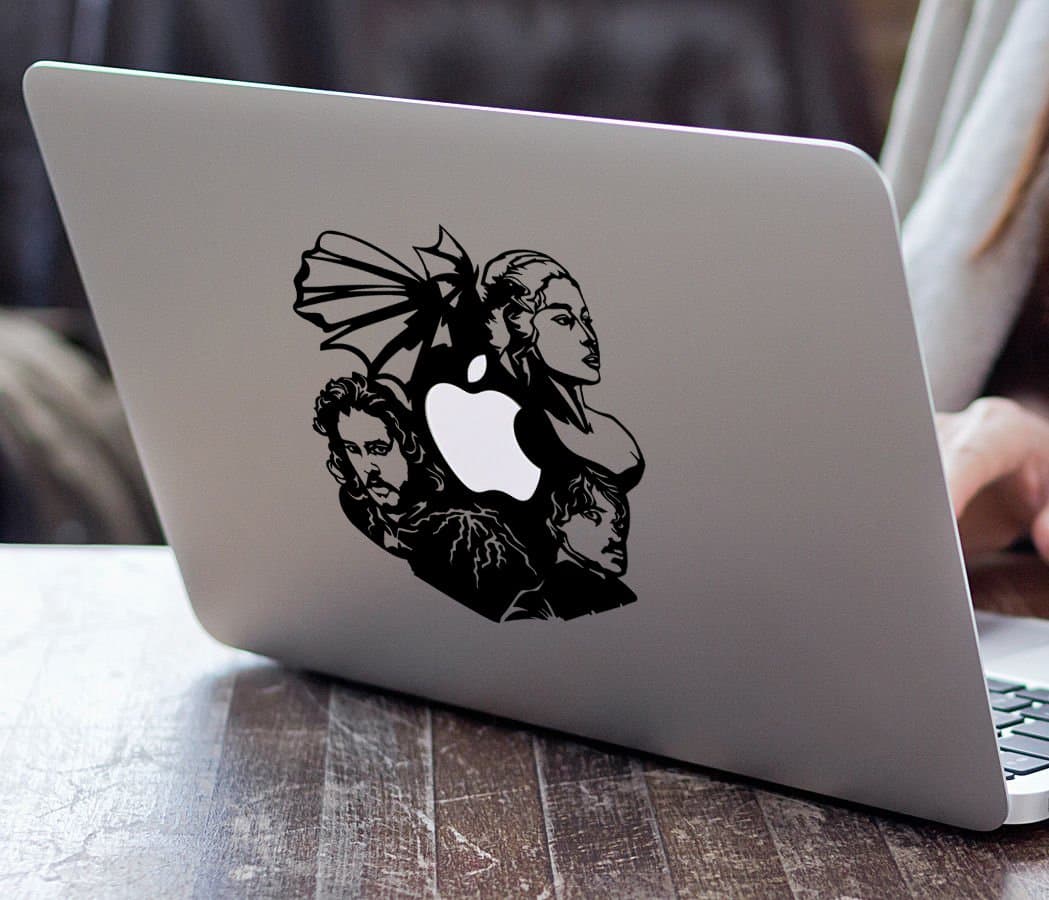 Game of Thrones Apple Macbook Laptop Vinyl Decal Sticker Car windows sticker (Macbooks with white glowing Apple logo)