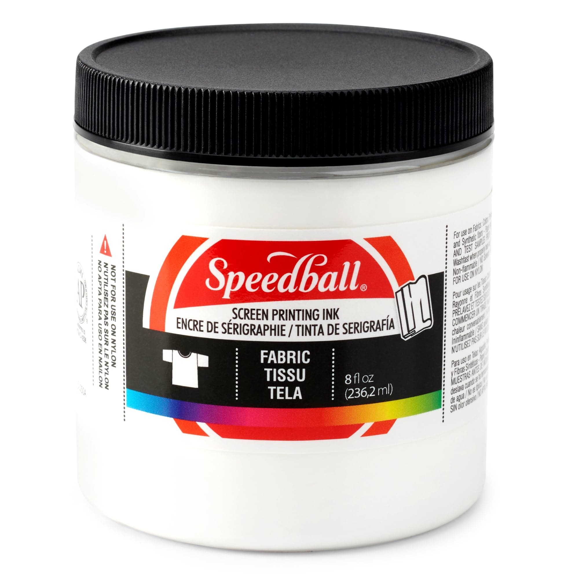 Art Products Fabric Screen Printing Ink, 8-Ounce, White