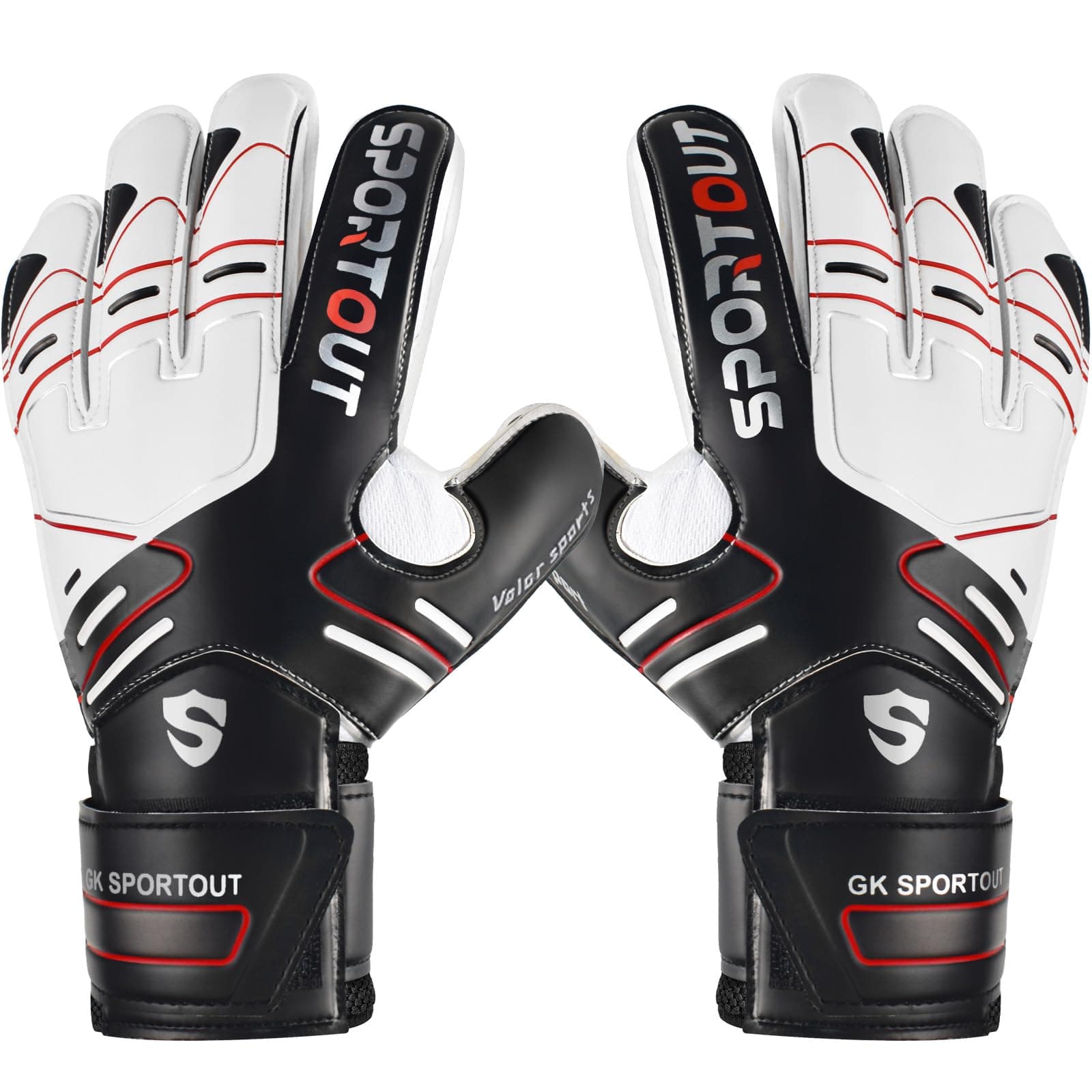 Youth&Adult Goalie Goalkeeper Gloves,Strong Grip for The Toughest Saves, with Finger Protect & 4+3MM Latex to Give Splendid Protection to Prevent Injuries,4 Colors